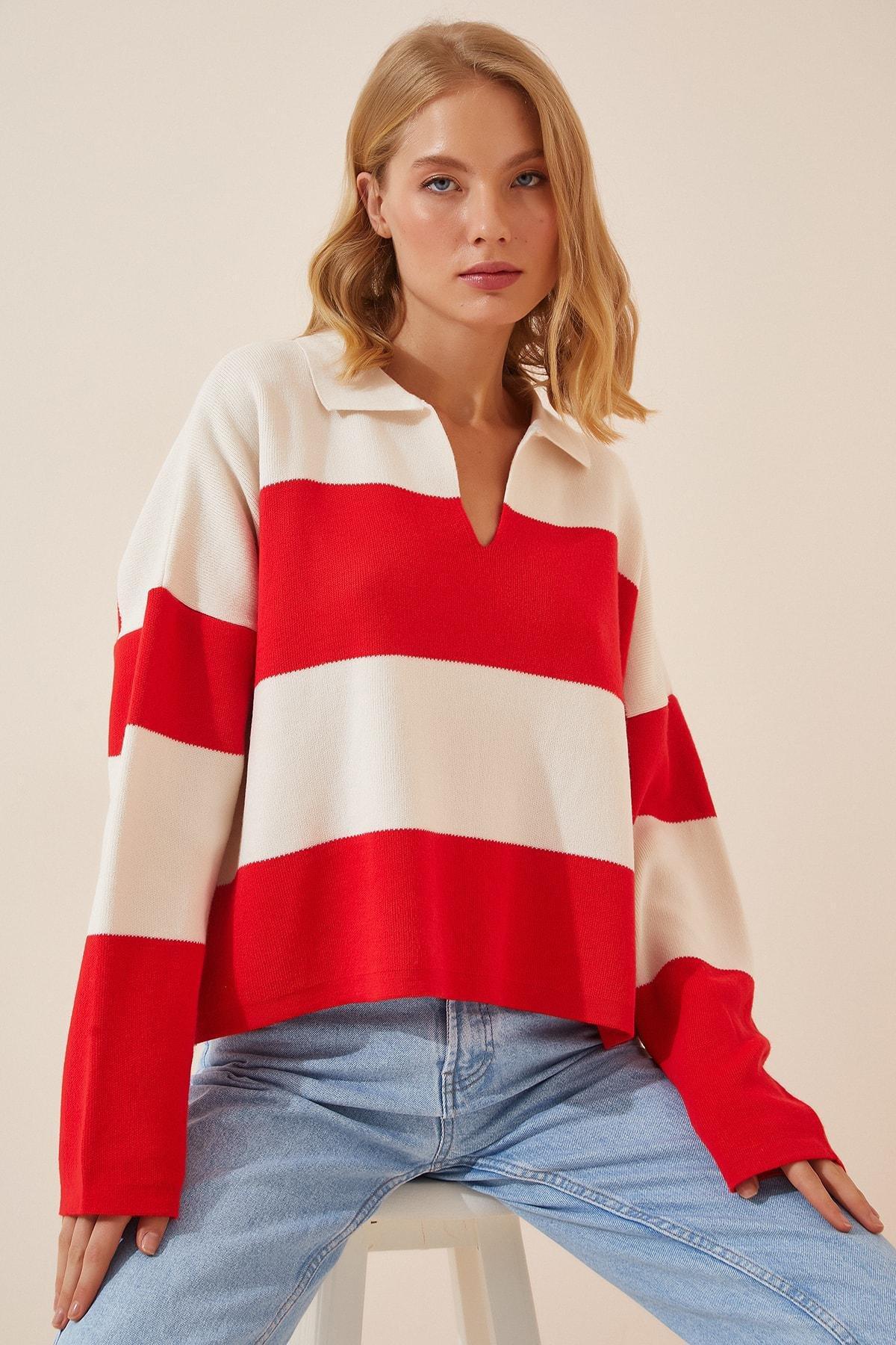 Oversized sweater clearance red