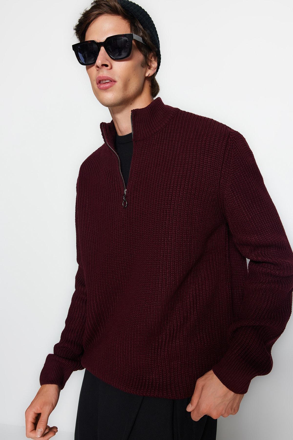 Burgundy Regular Sweater, , large image number 0