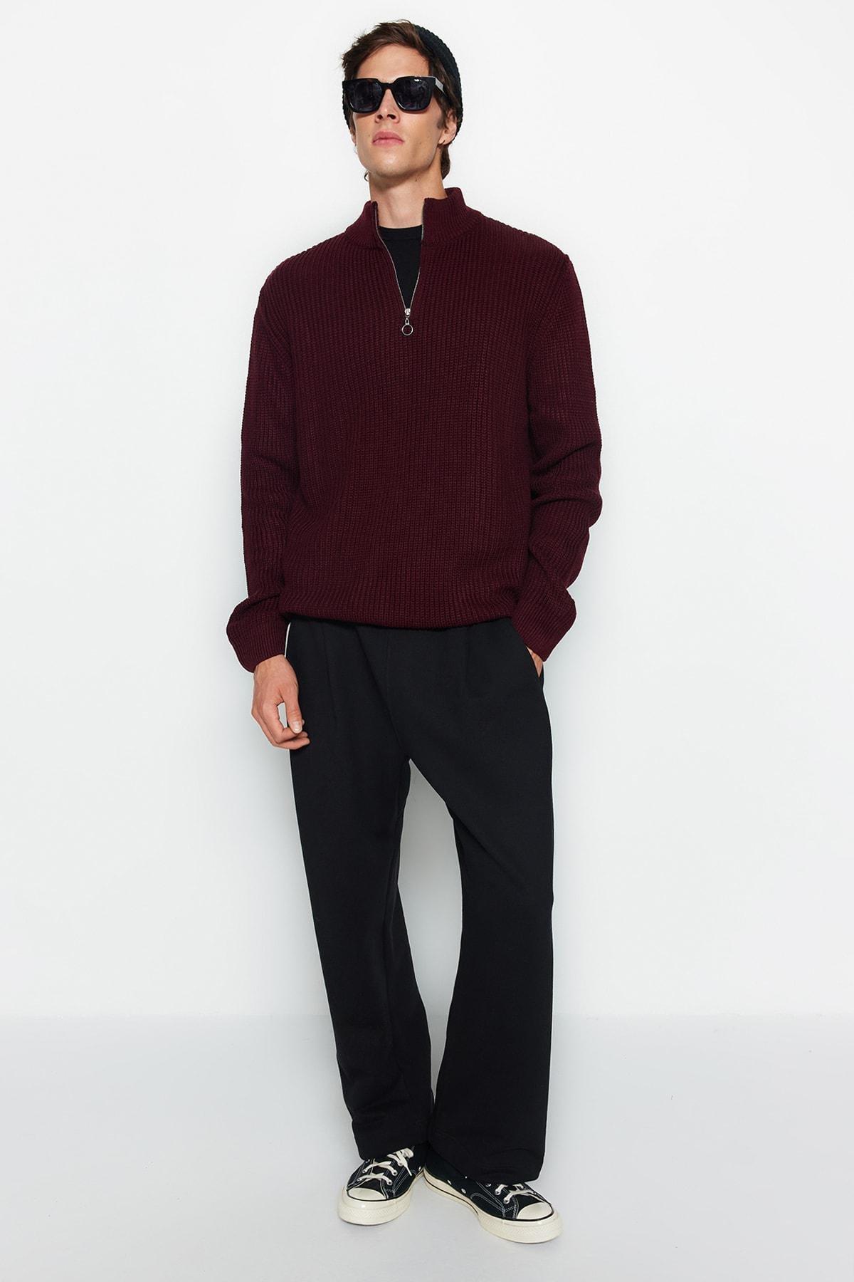 Burgundy Regular Sweater, , large image number 2