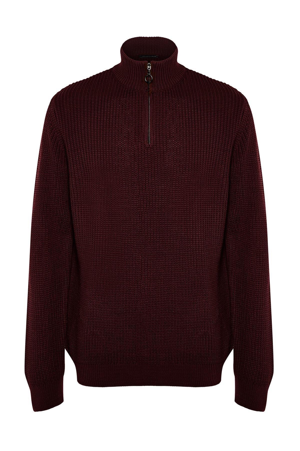 Burgundy Regular Sweater, , large image number 6