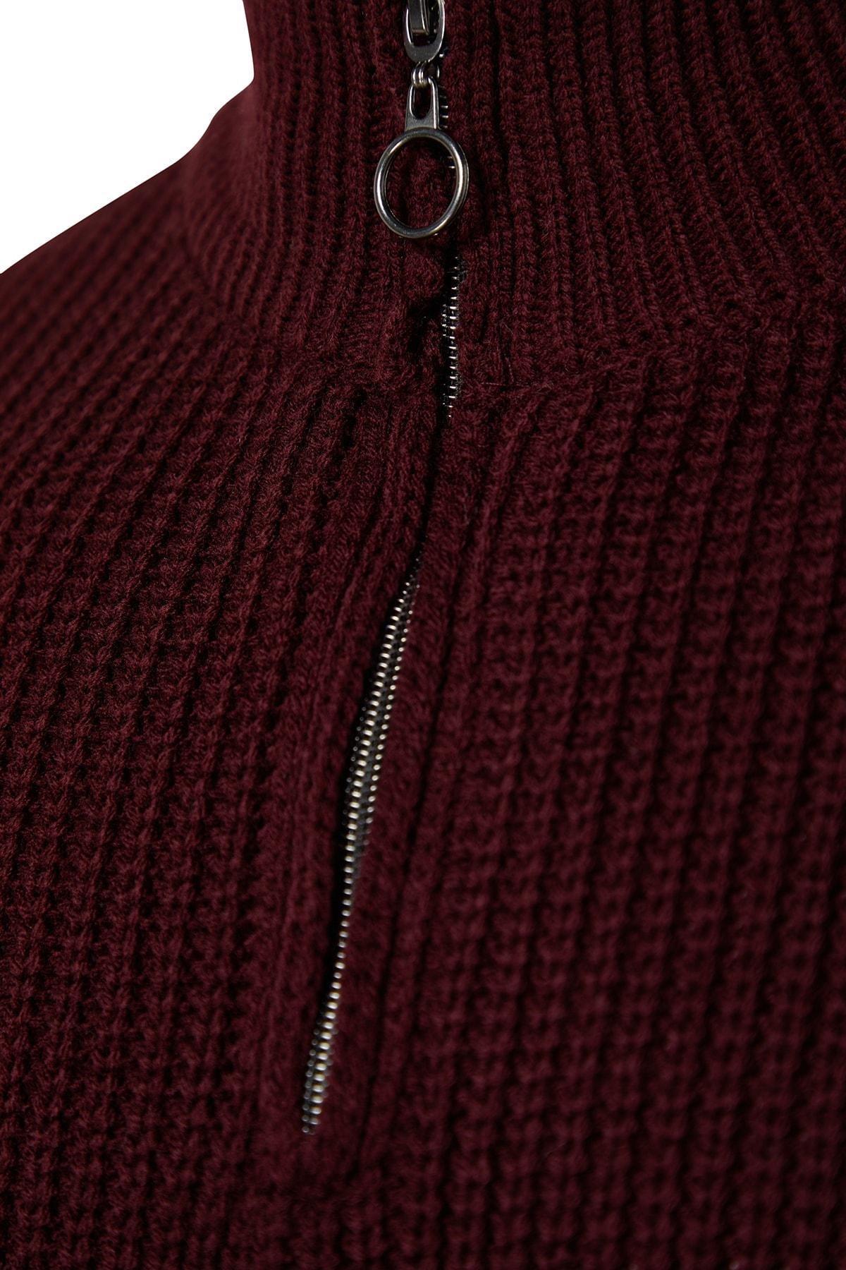 Burgundy Regular Sweater, , large image number 7