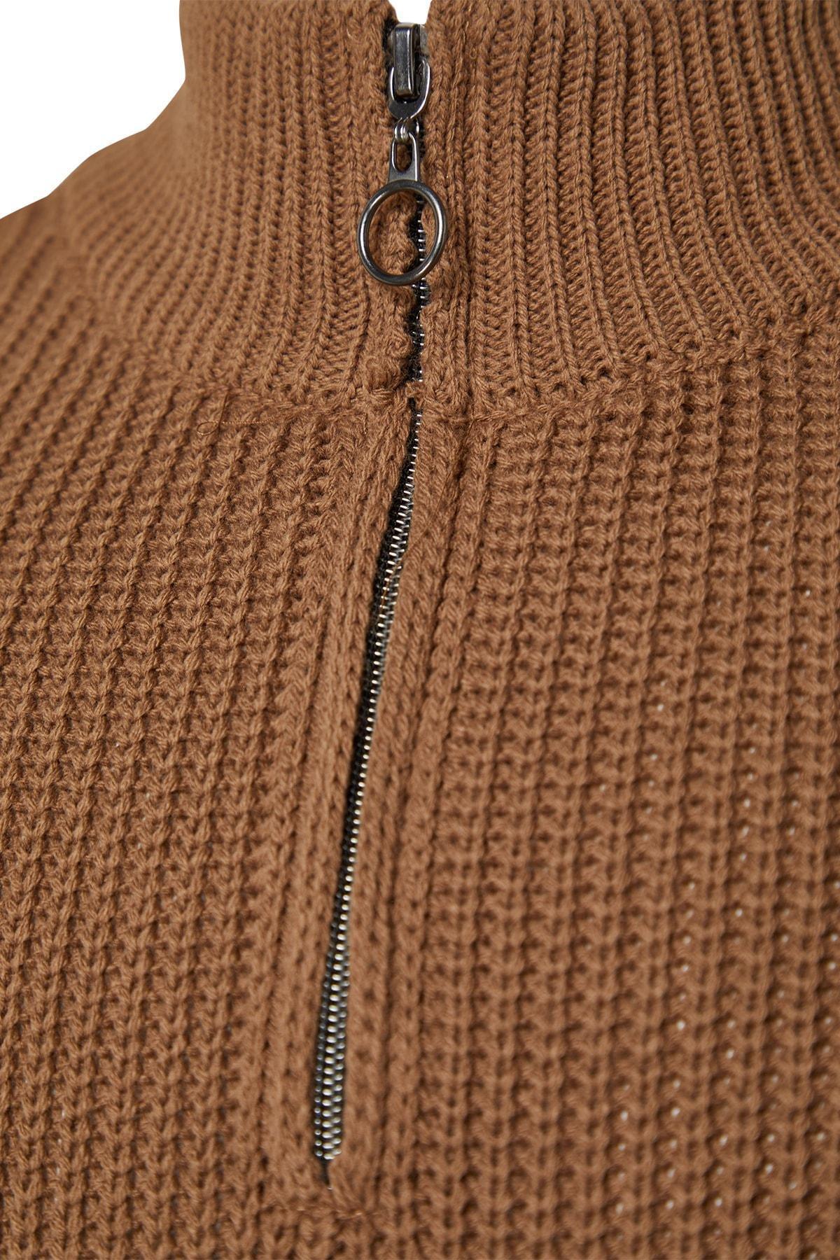 Brown Regular Sweater, , large image number 1