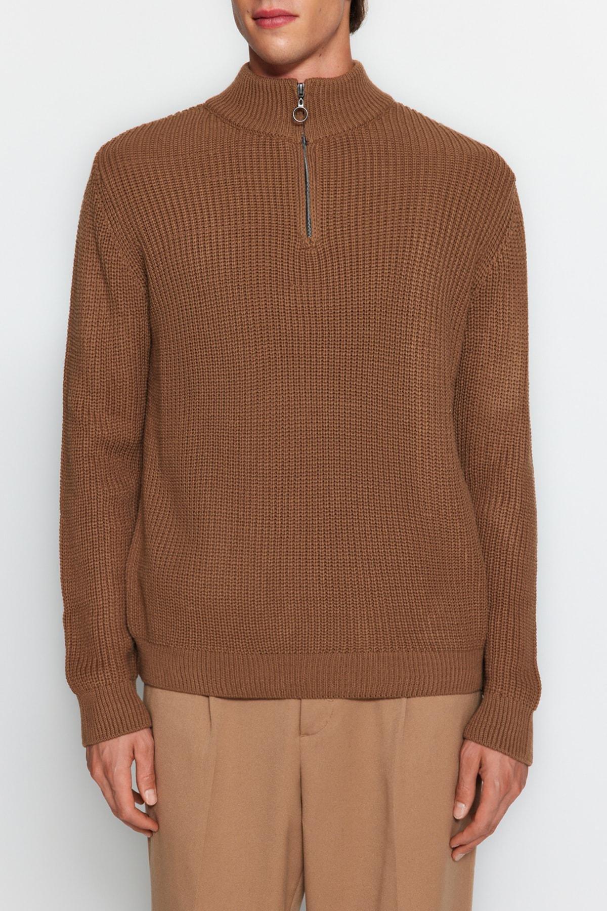 Brown Regular Sweater, , large image number 2