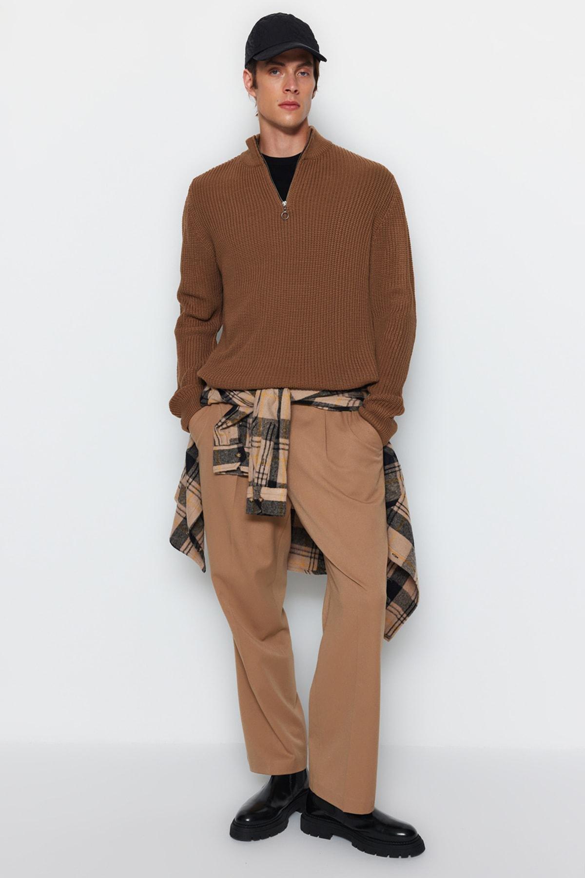 Brown Regular Sweater, , large image number 4