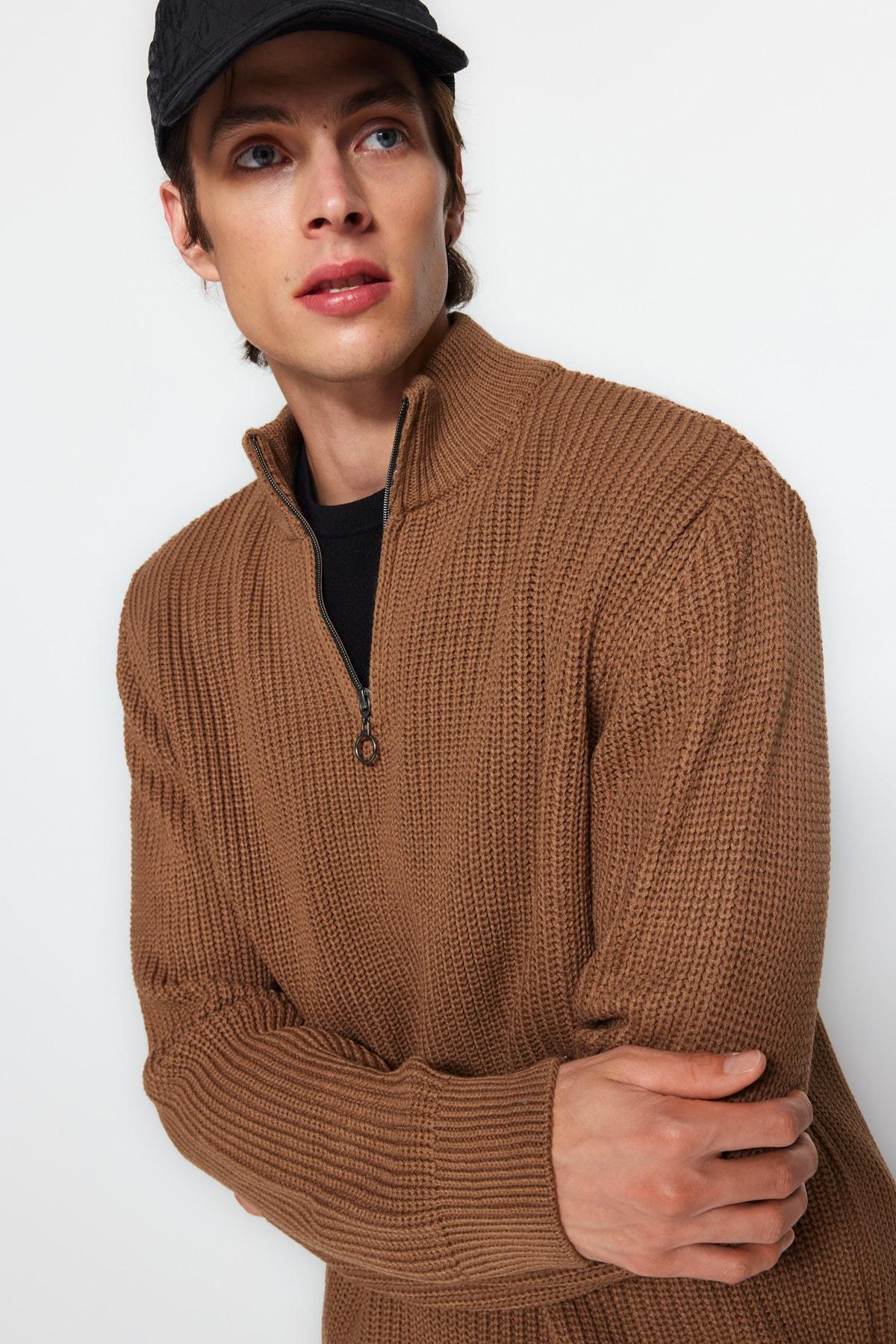 Brown Regular Sweater, , large image number 5