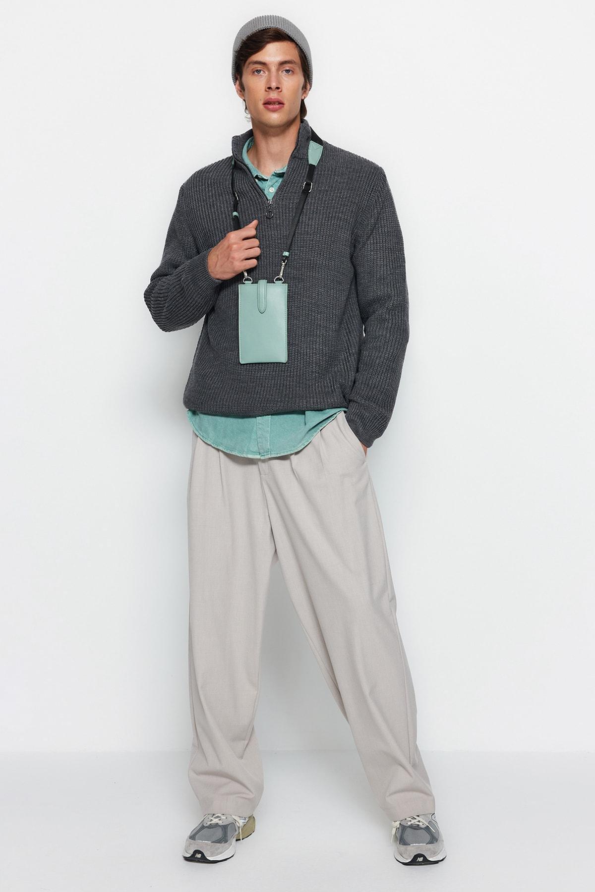 Grey Regular Sweater, , large image number 1
