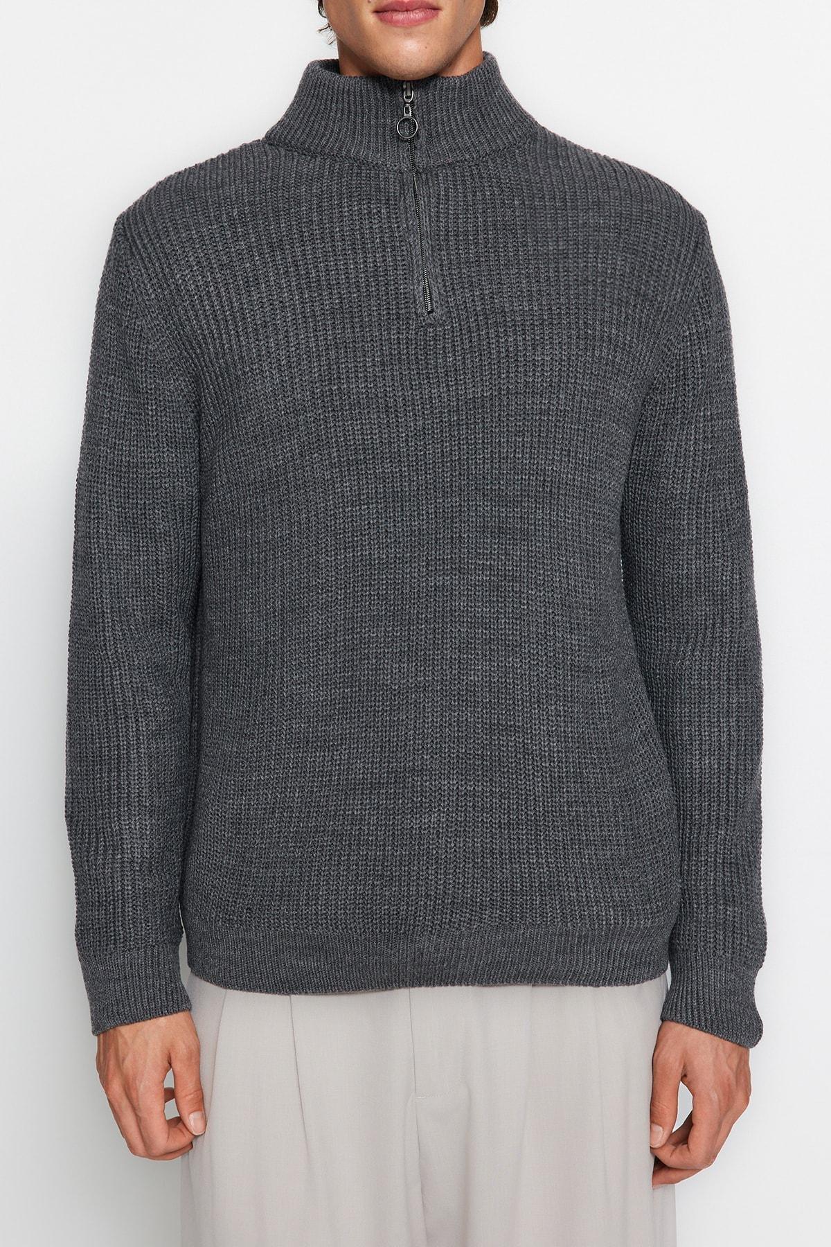 Grey Regular Sweater, , large image number 2