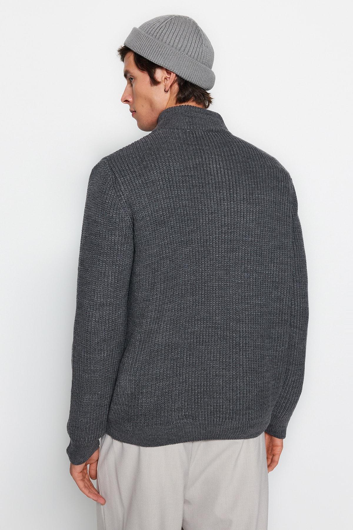 Grey Regular Sweater, , large image number 4