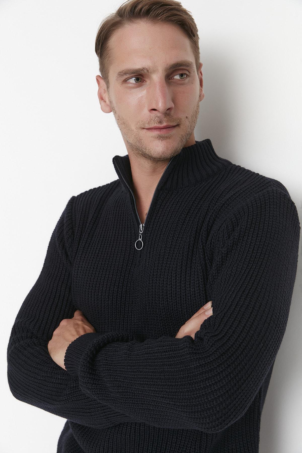 Black High Neck Sweater, , large image number 2