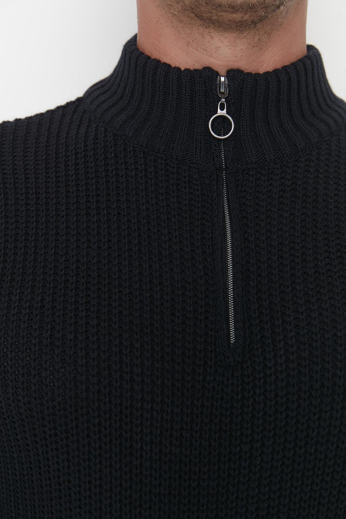 Black High Neck Sweater, , large image number 3