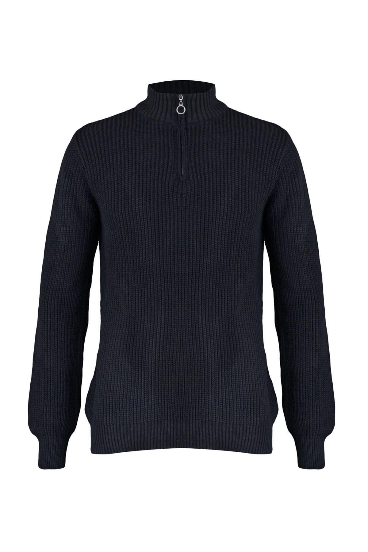 Black High Neck Sweater, , large image number 6