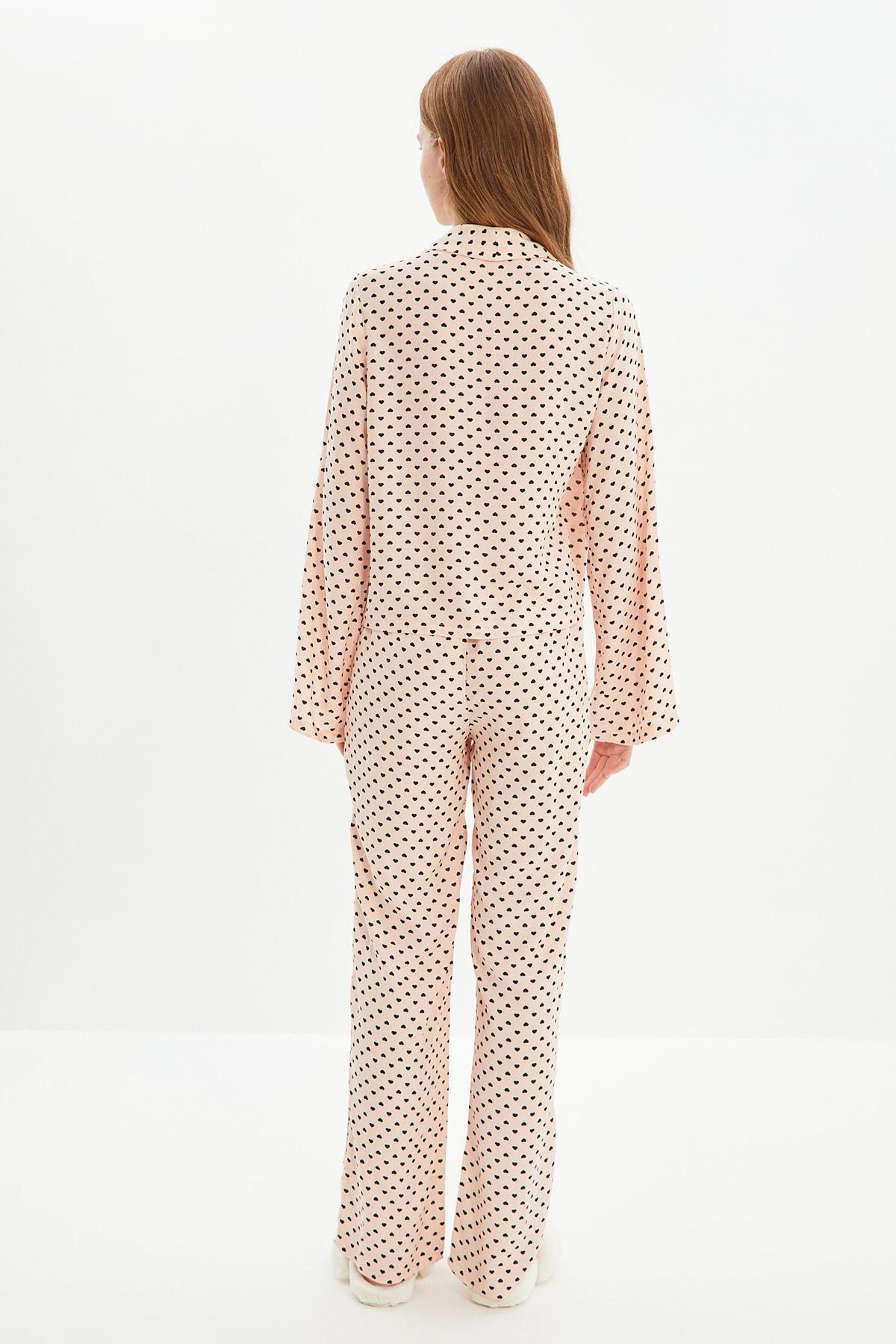 Pink Polka Dot Mid Waist Pajama Set, , large image number 4