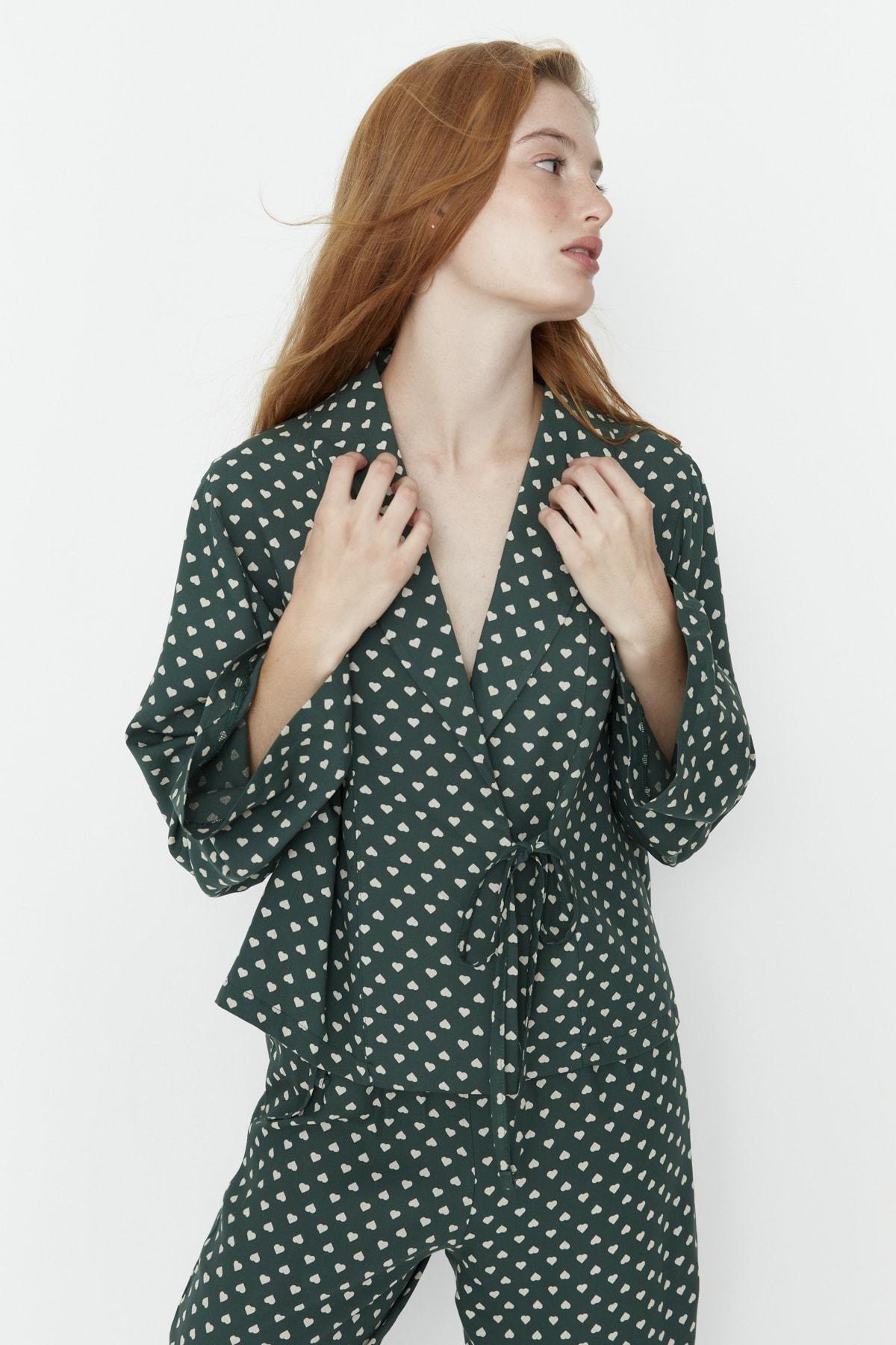 Green Polka Dot Pajama Set, , large image number 0