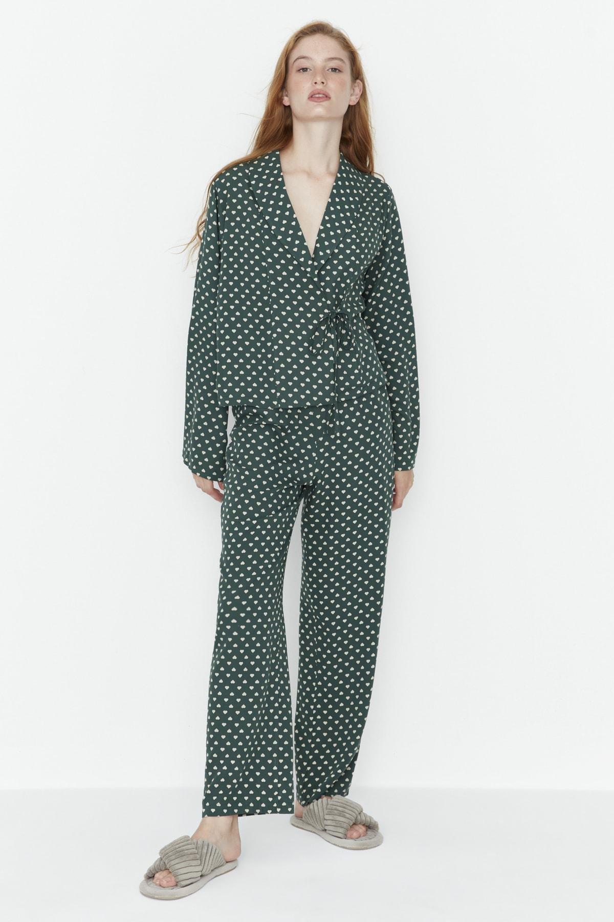 Green Polka Dot Pajama Set, , large image number 1