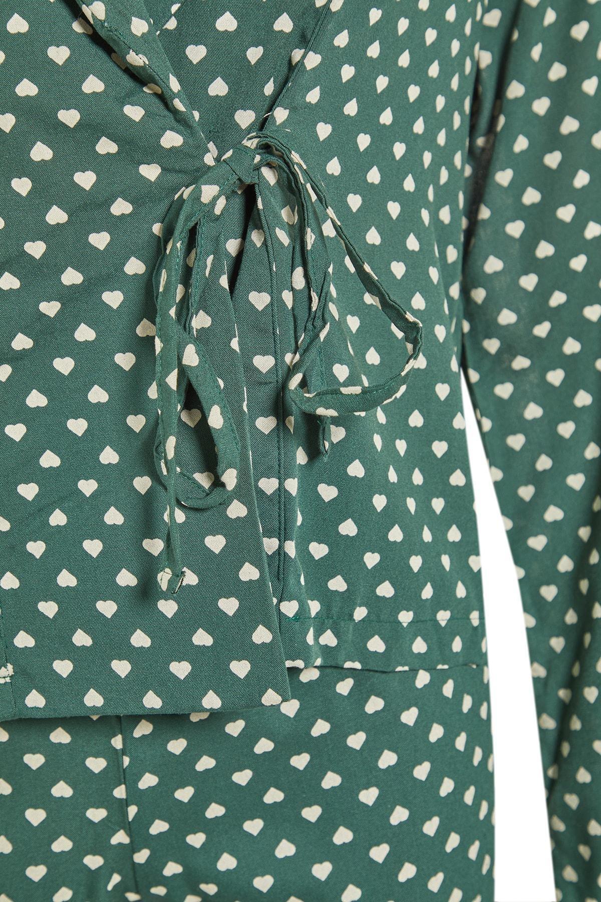 Green Polka Dot Pajama Set, , large image number 6