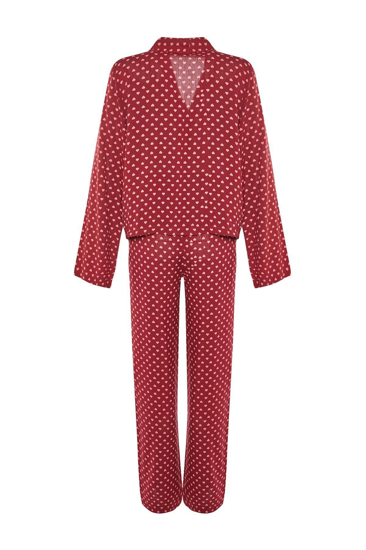 Burgundy Polka Dot Pajama Set, , large image number 7