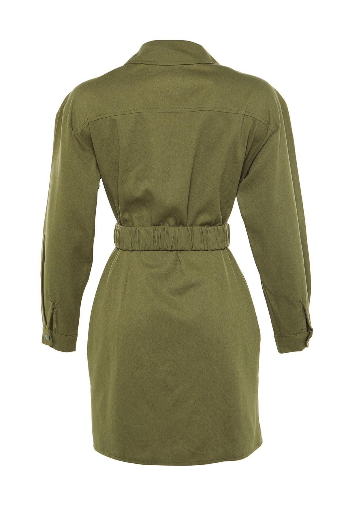 Trendyol - Khaki Blazer Mini Dress