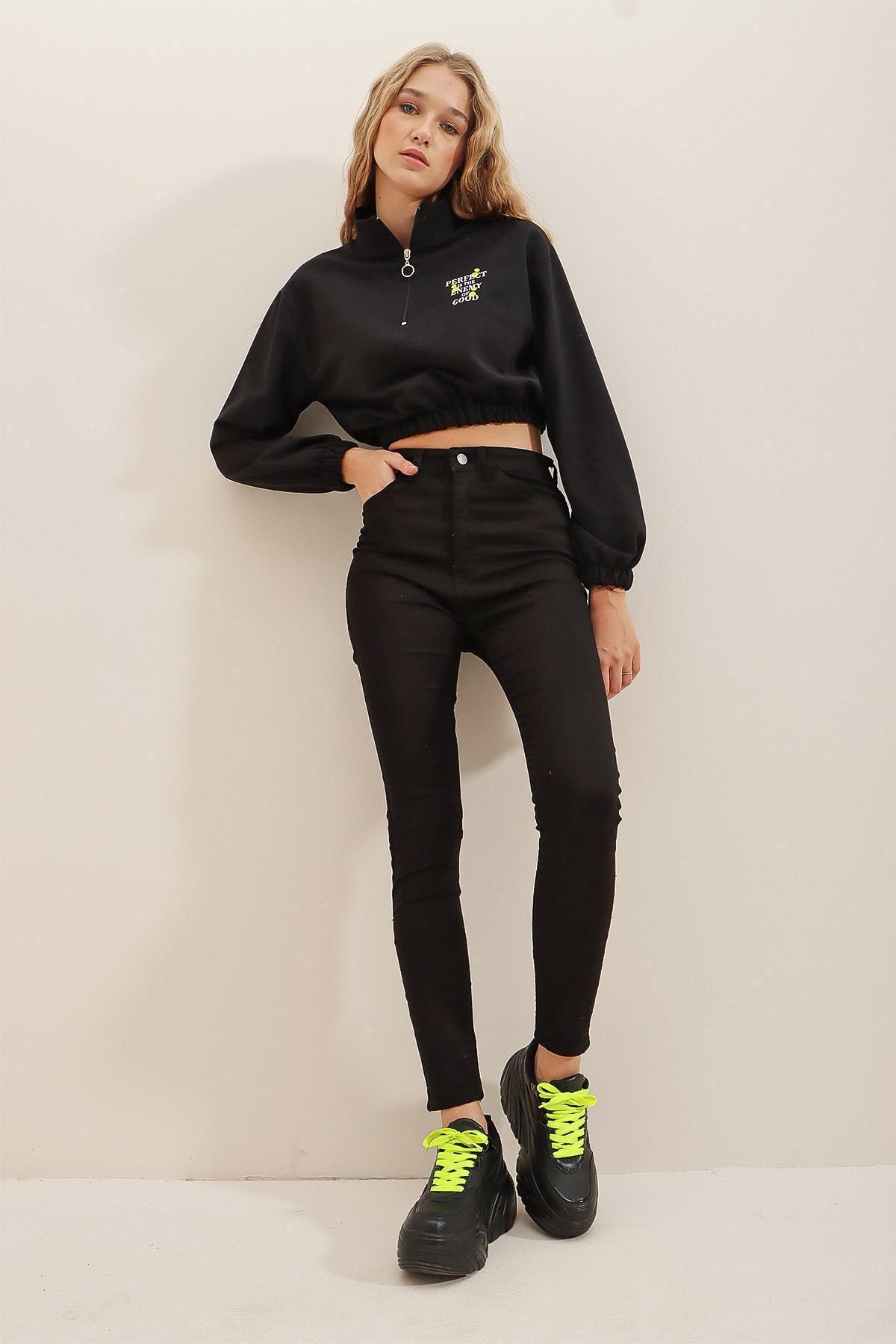 Black Skinny Cotton Jeans, , large image number 0