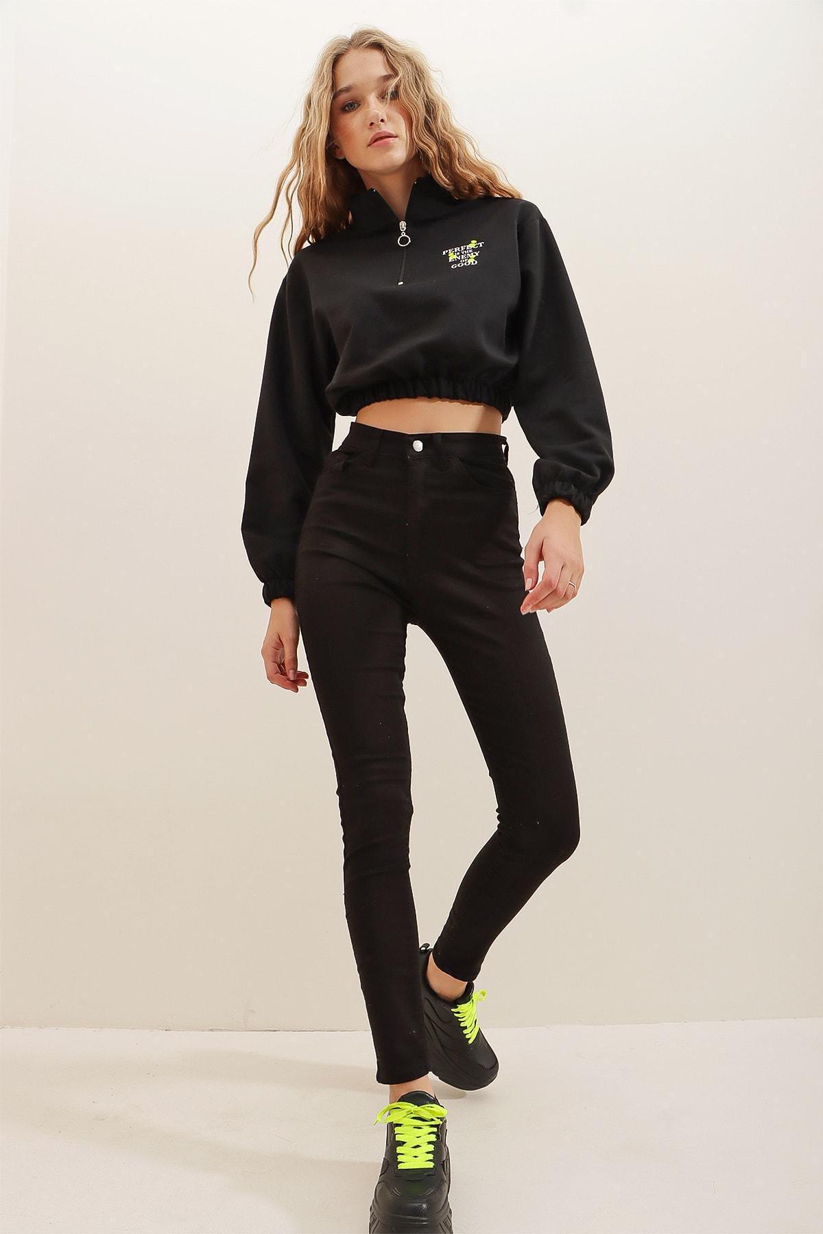 Black Skinny Cotton Jeans, , large image number 3