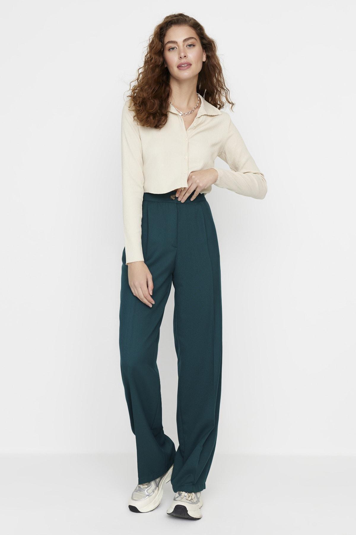 Blue Wide Leg Pants, , large image number 0