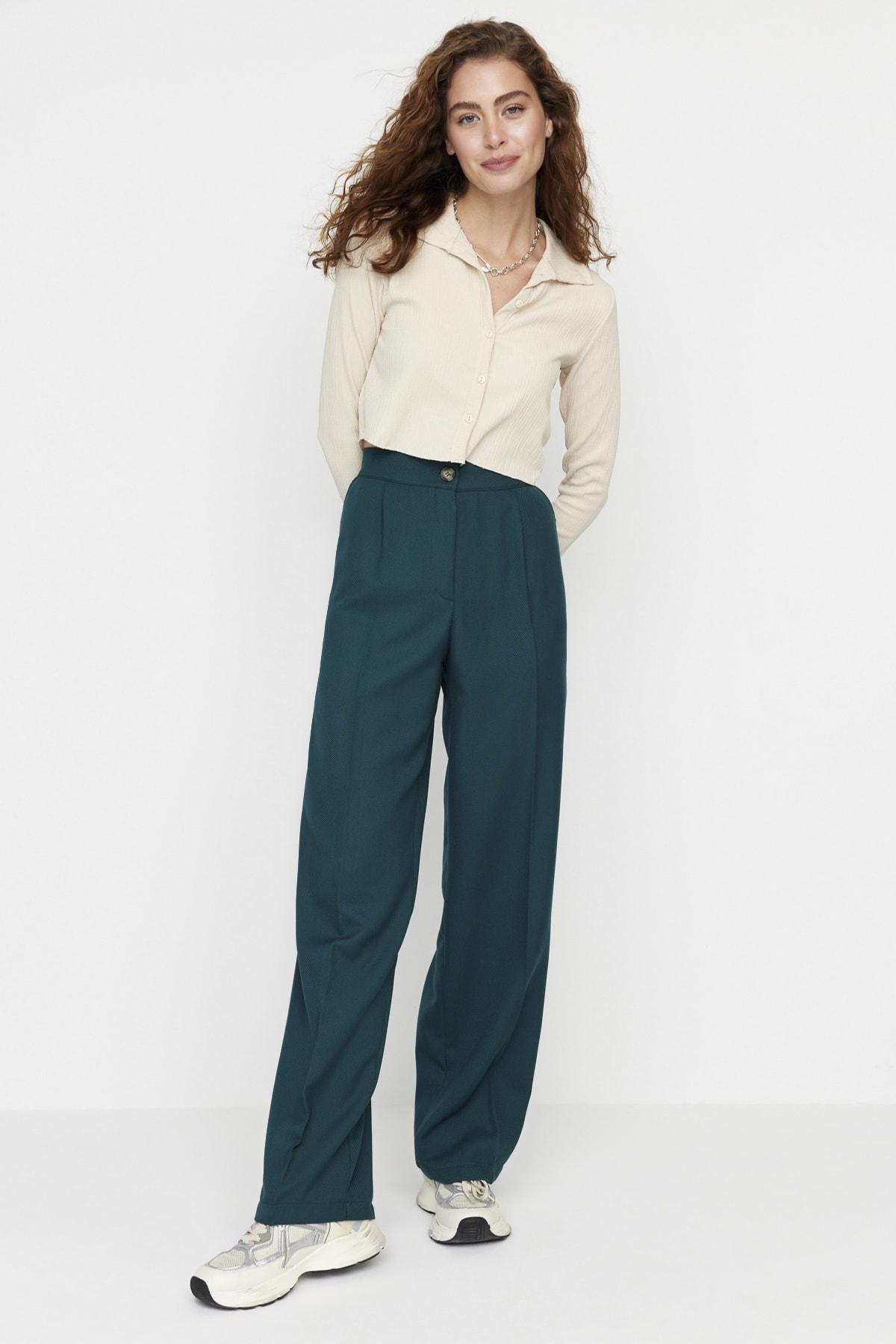 Blue Wide Leg Pants, , large image number 1