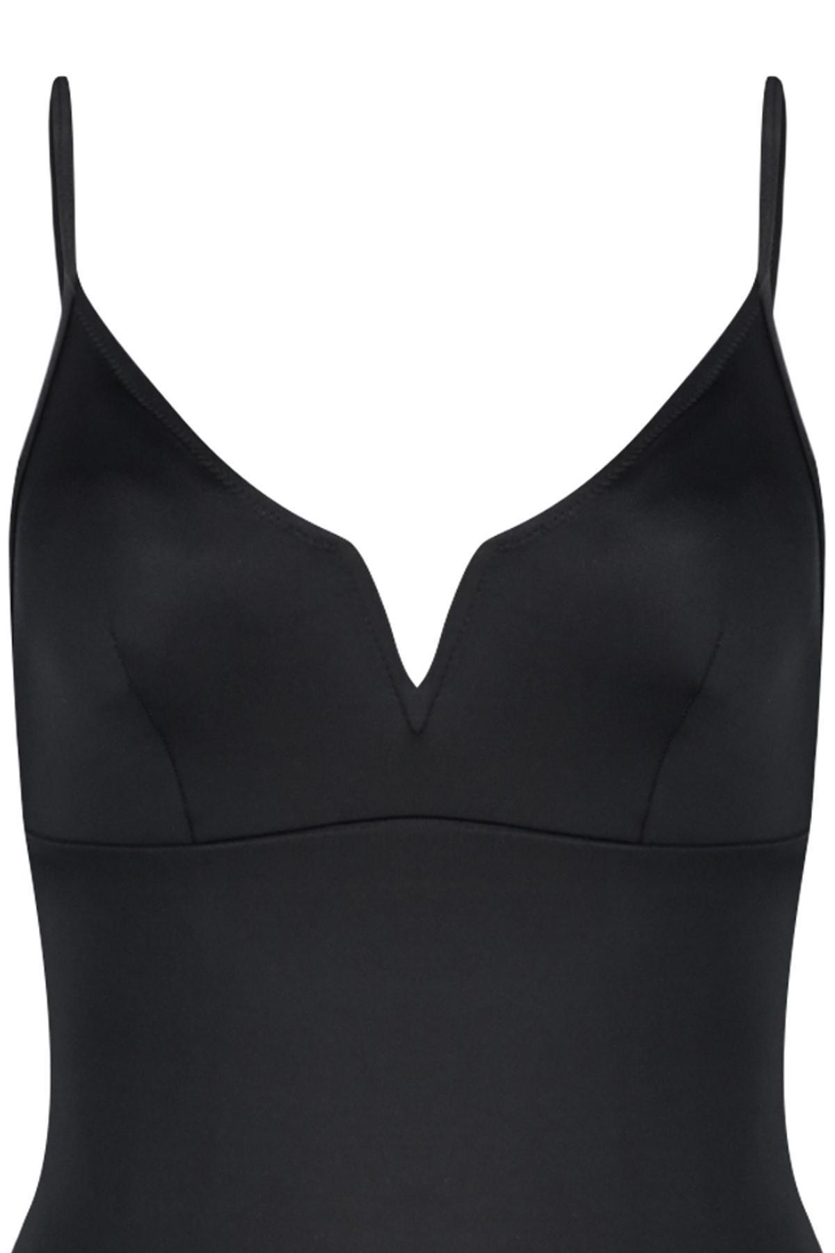 Trendyol - Black Plain Swimsuit