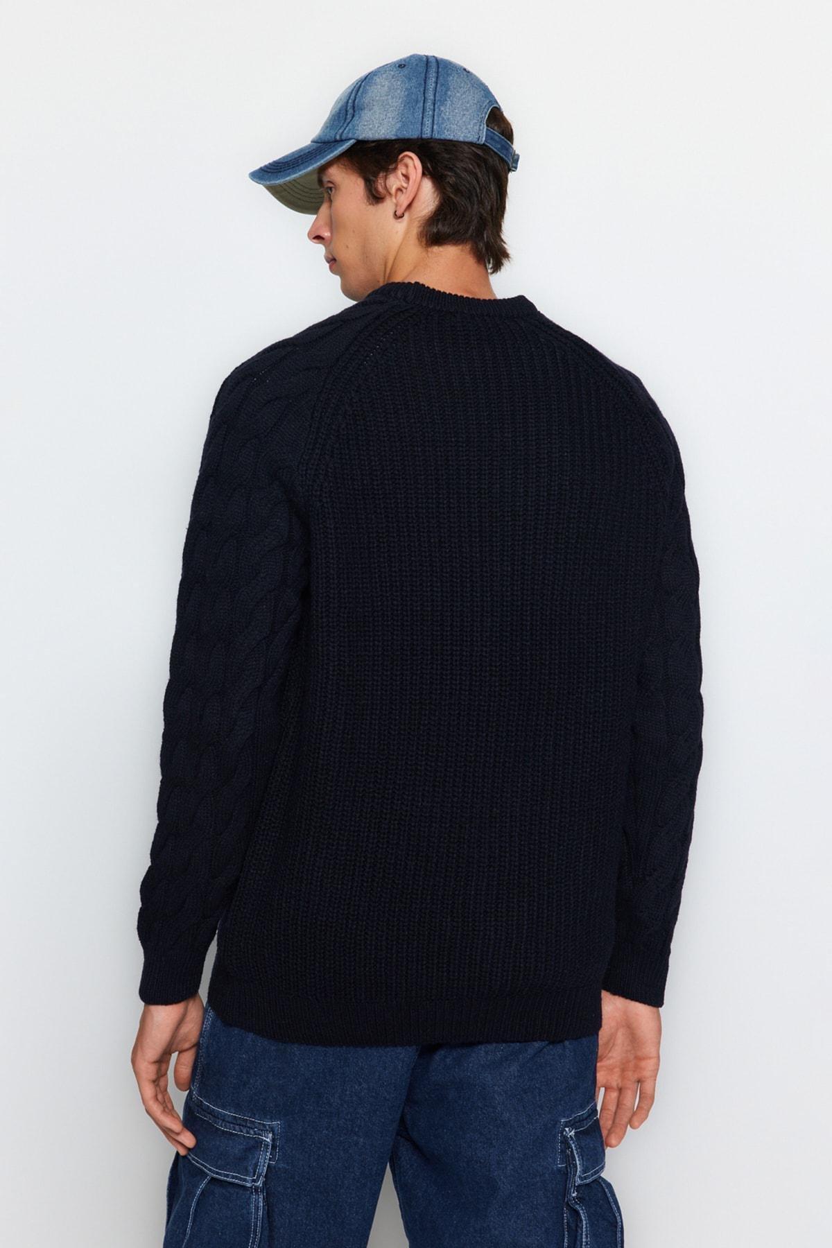 Navy Regular Sweater, , large image number 4