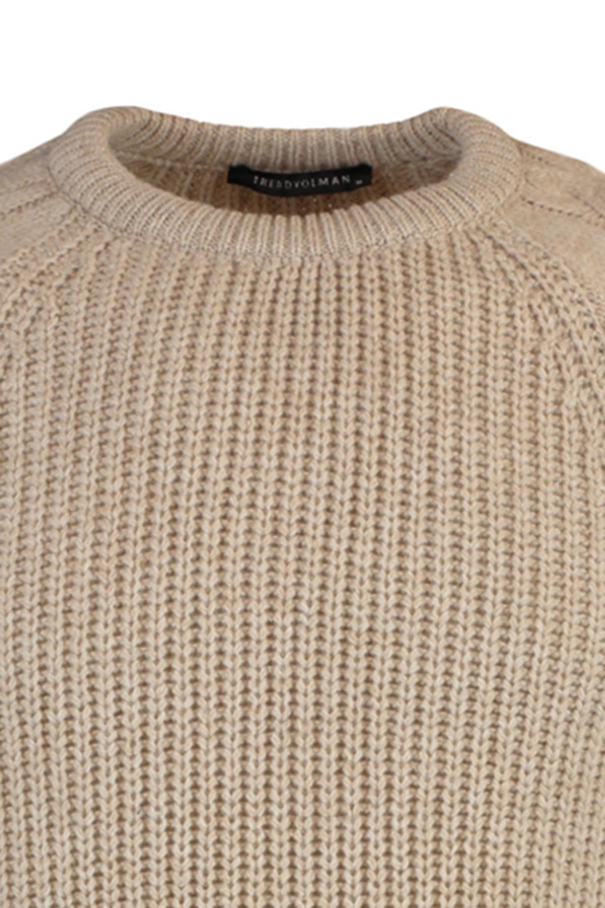 Trendyol - Beige Regular Knitted Sweater <br>