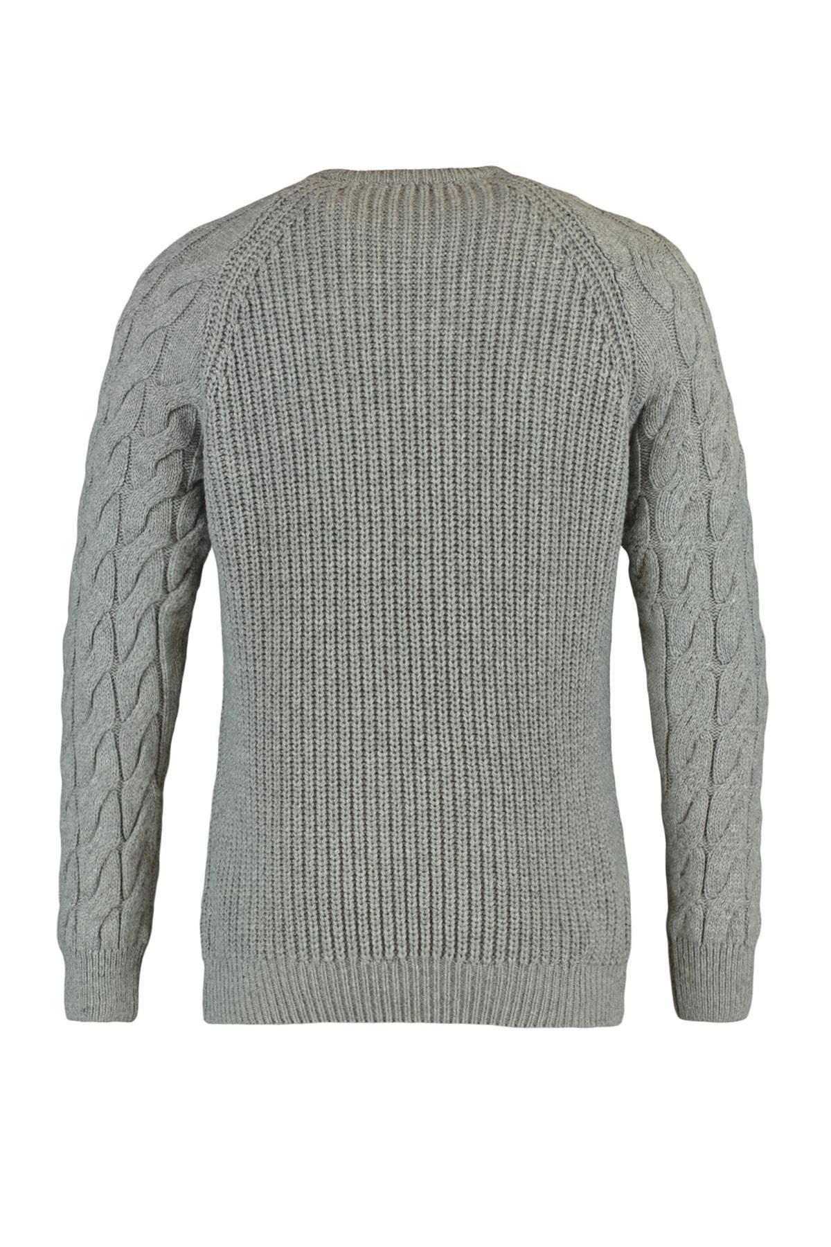 Trendyol - Grey Regular Knitwear Sweater