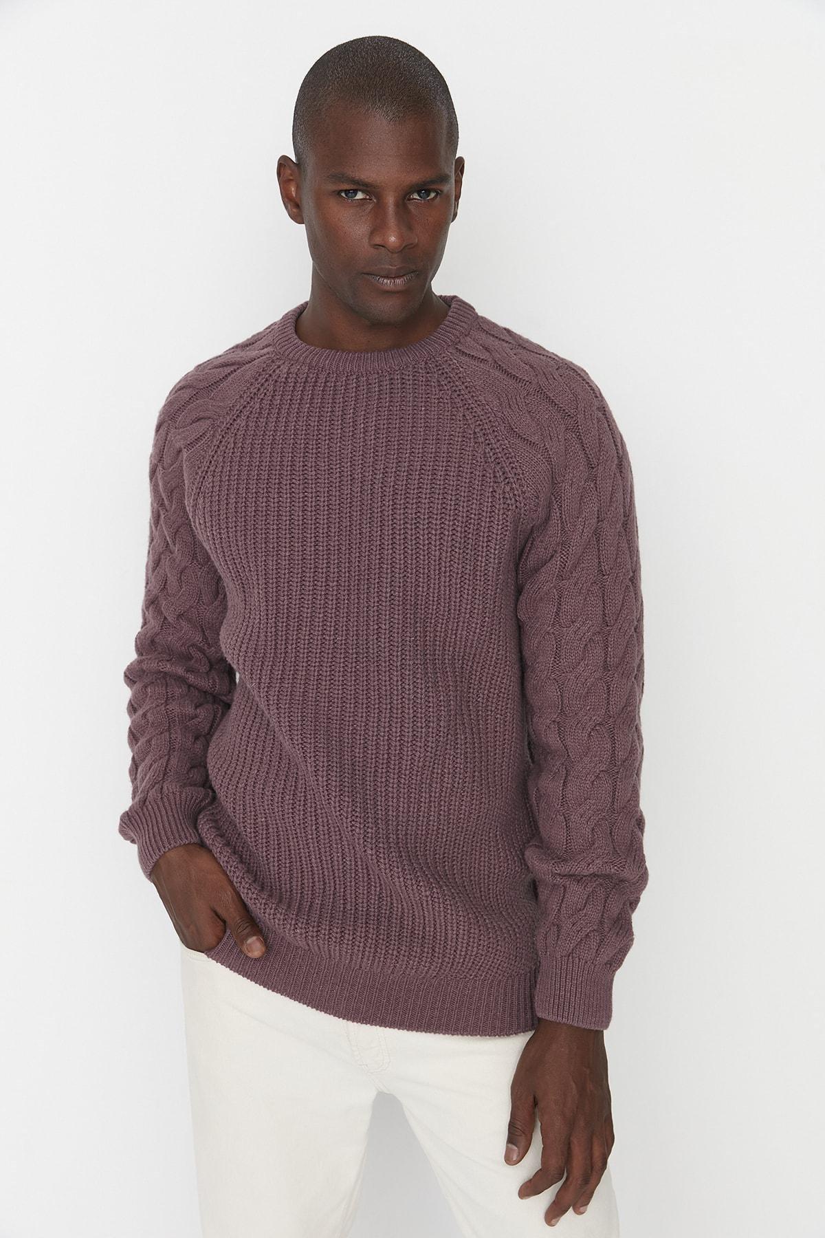 Purple Crew Neck Sweater, , large image number 0