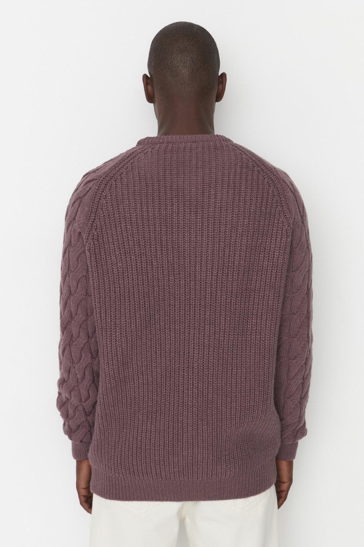 Purple Crew Neck Sweater, , large image number 1