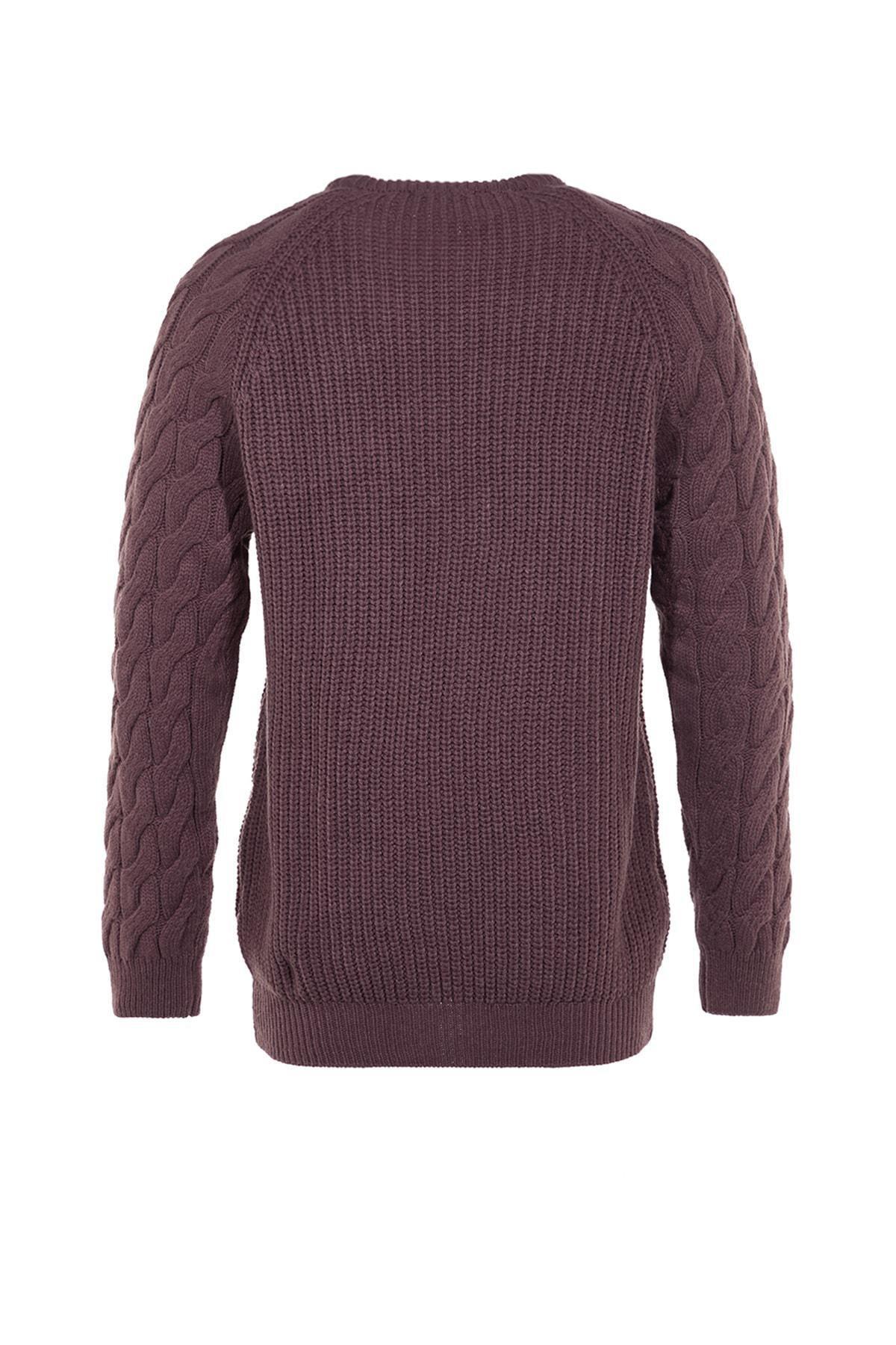 Purple Crew Neck Sweater, , large image number 4