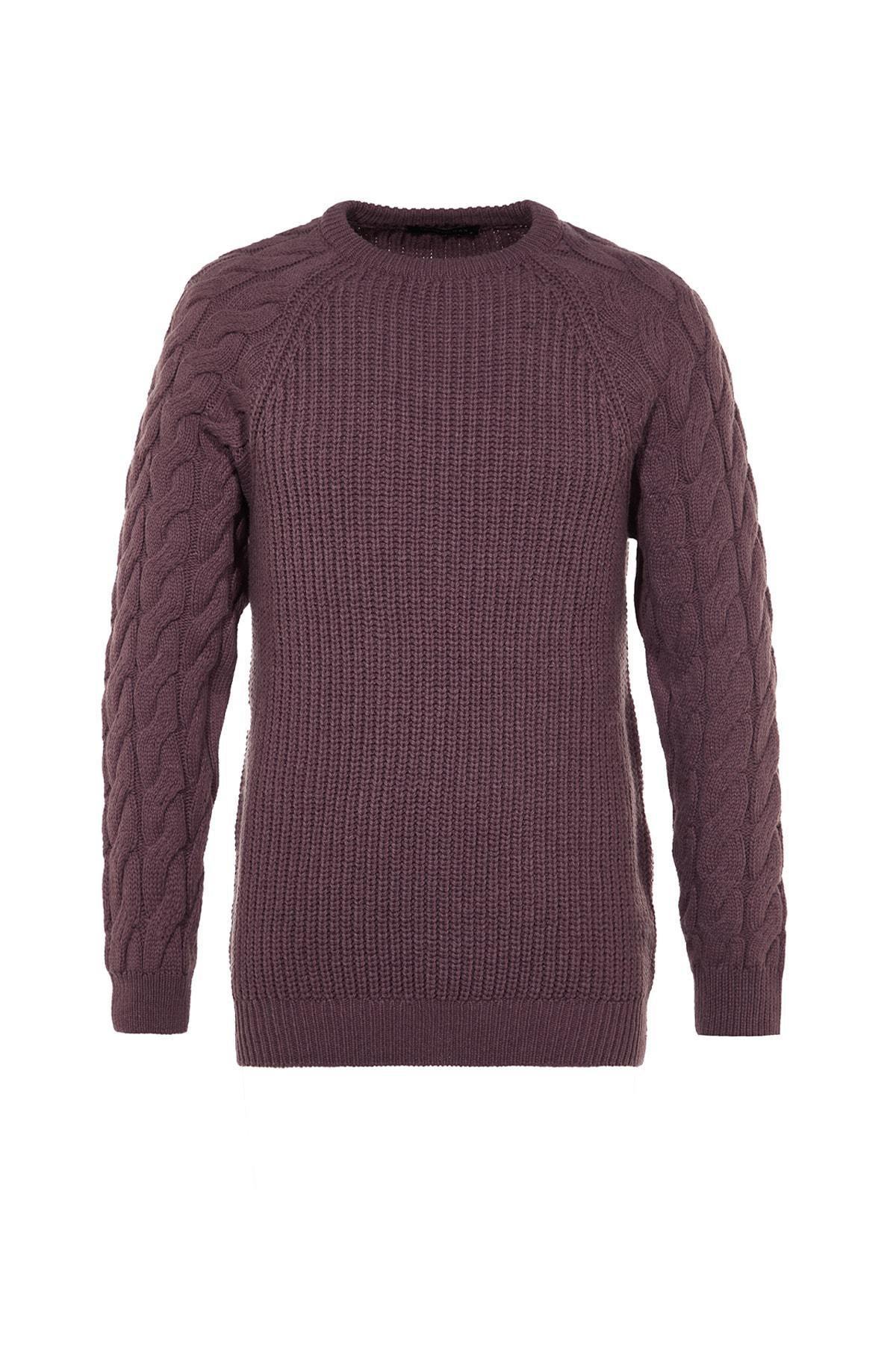Purple Crew Neck Sweater, , large image number 5