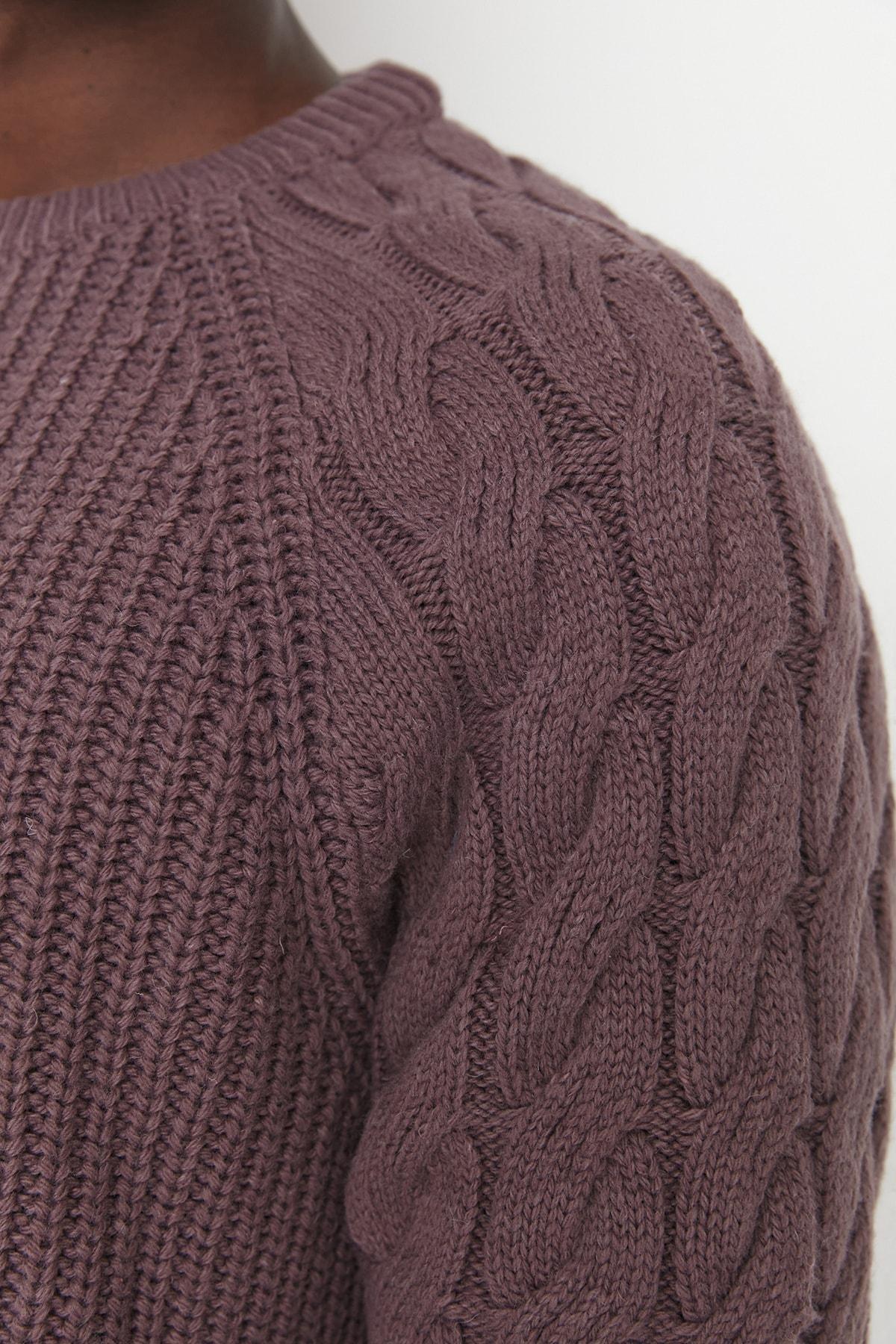 Purple Crew Neck Sweater, , large image number 7
