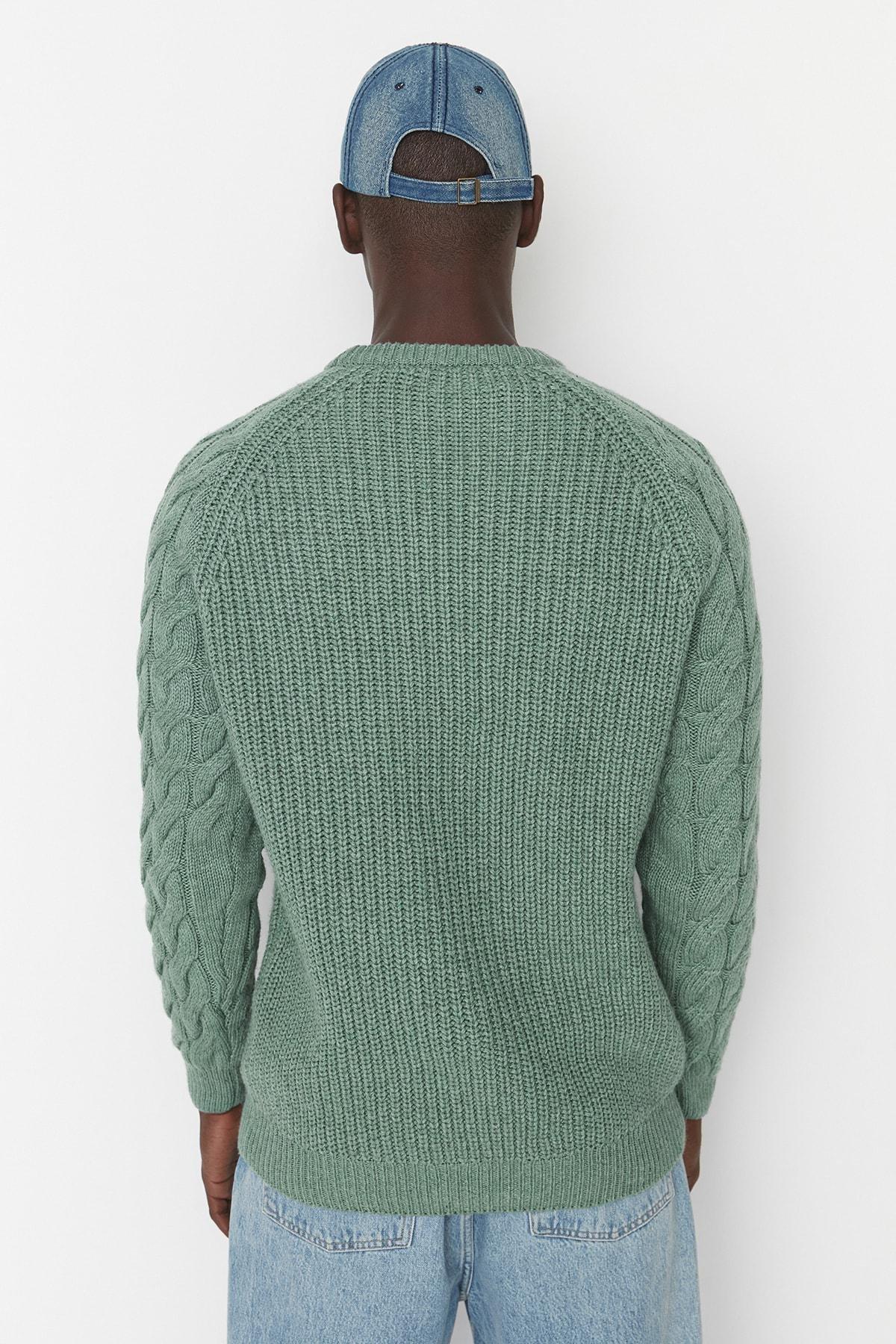Green Crew Neck Sweater, , large image number 4