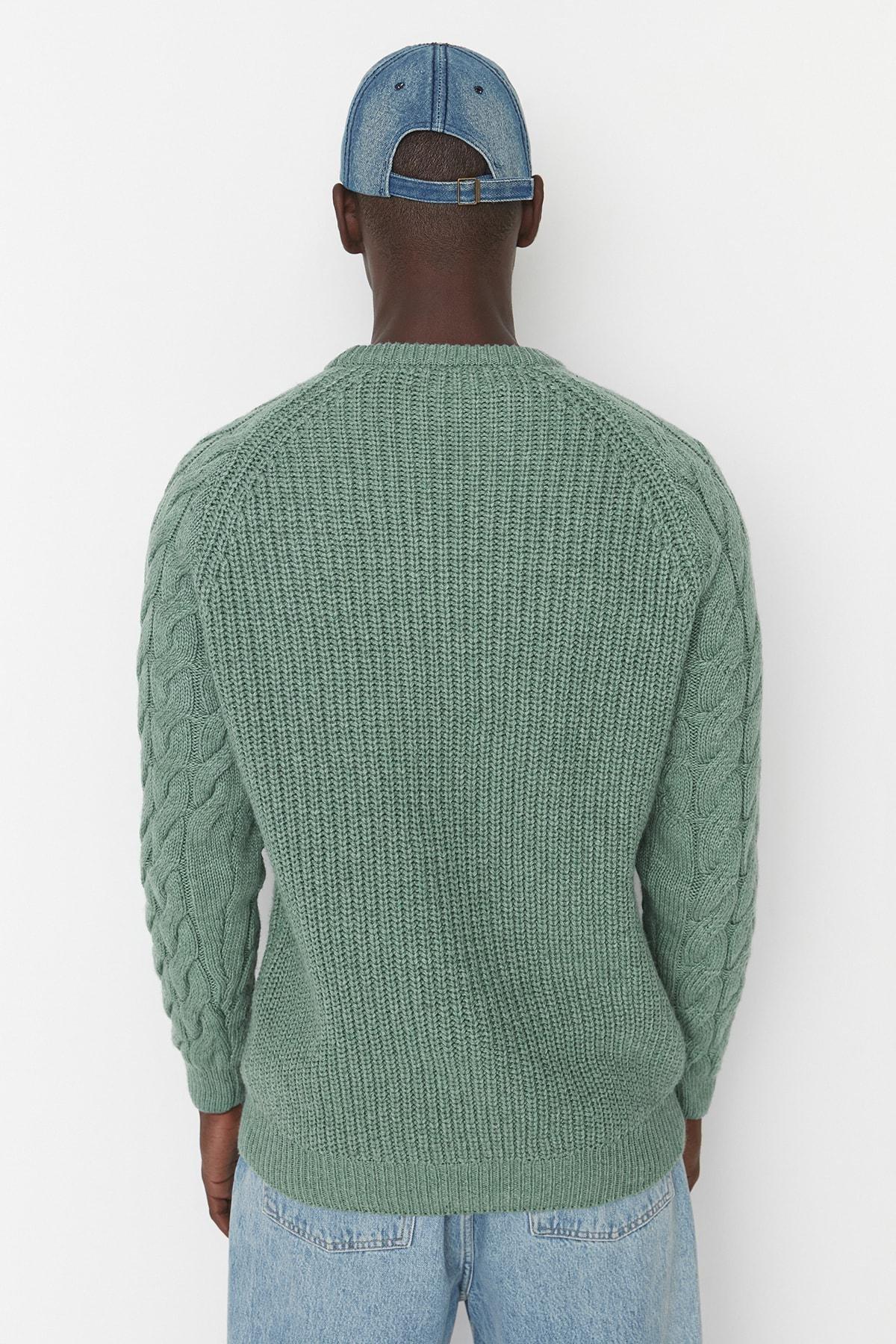 Trendyol - Green Crew Neck Sweater