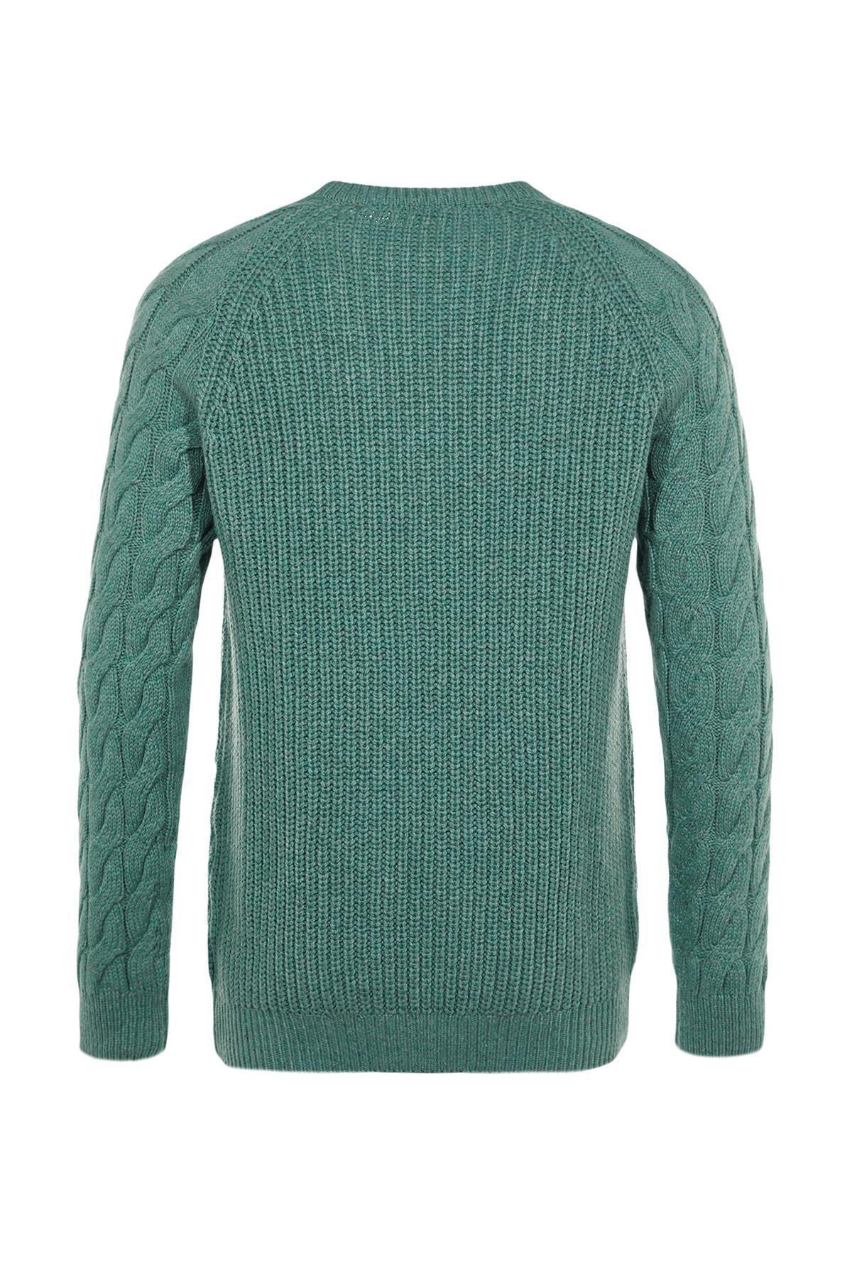 Trendyol - Green Crew Neck Sweater