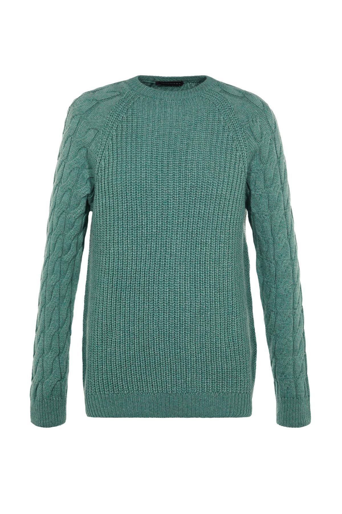 Green Crew Neck Sweater, , large image number 7