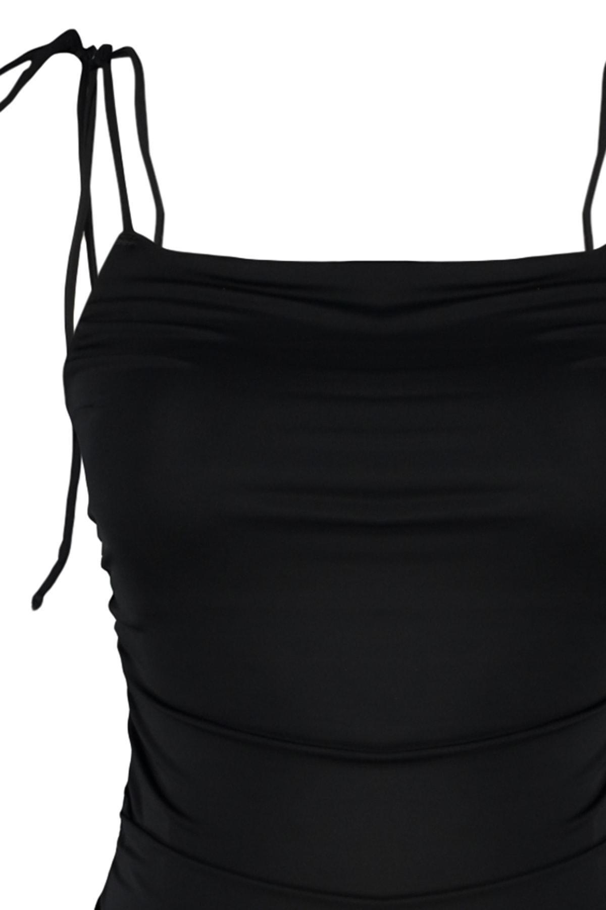 Trendyol - Black Plain Swimsuit