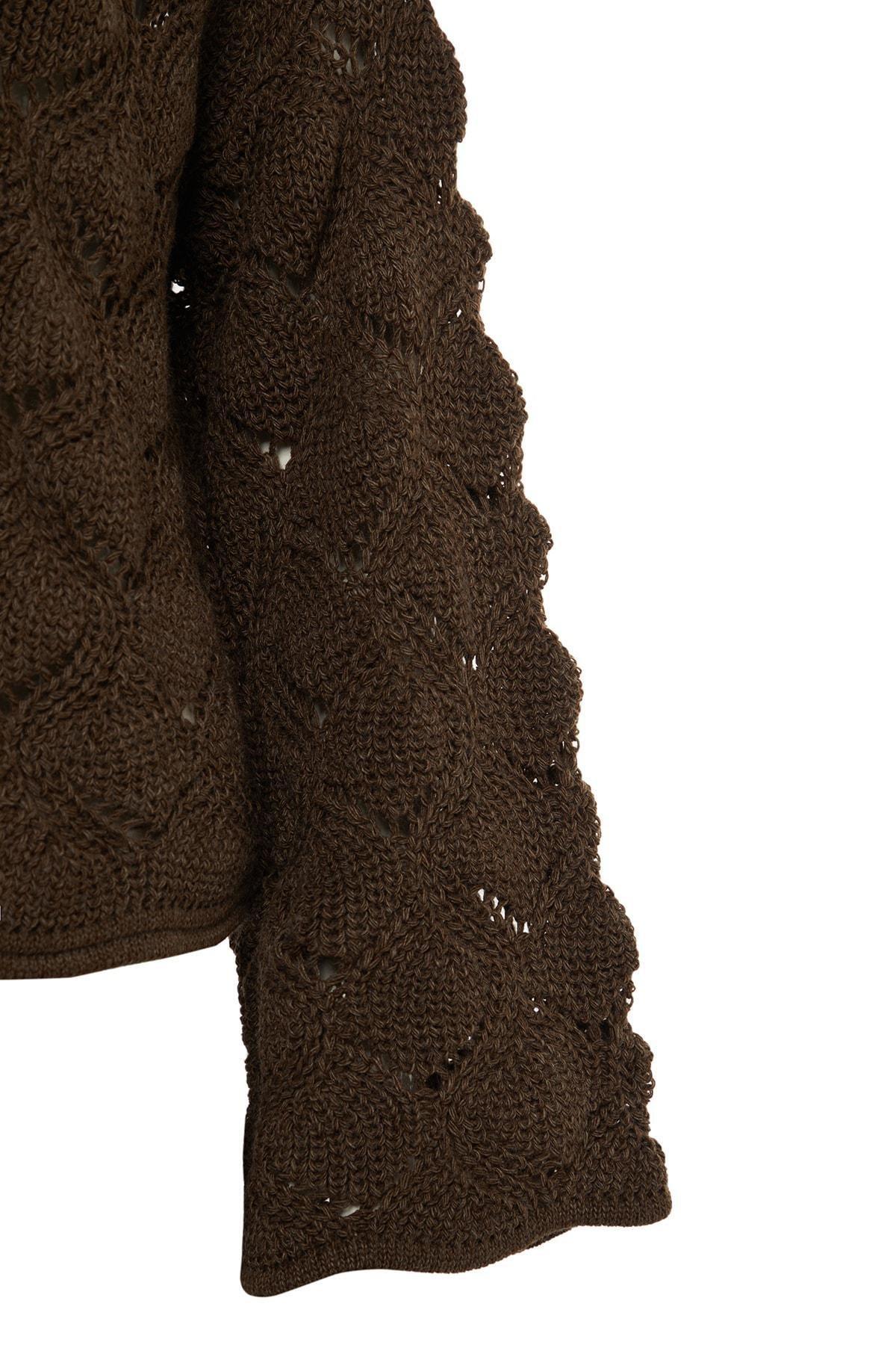 Brown Crew Neck Sweater, , large image number 9