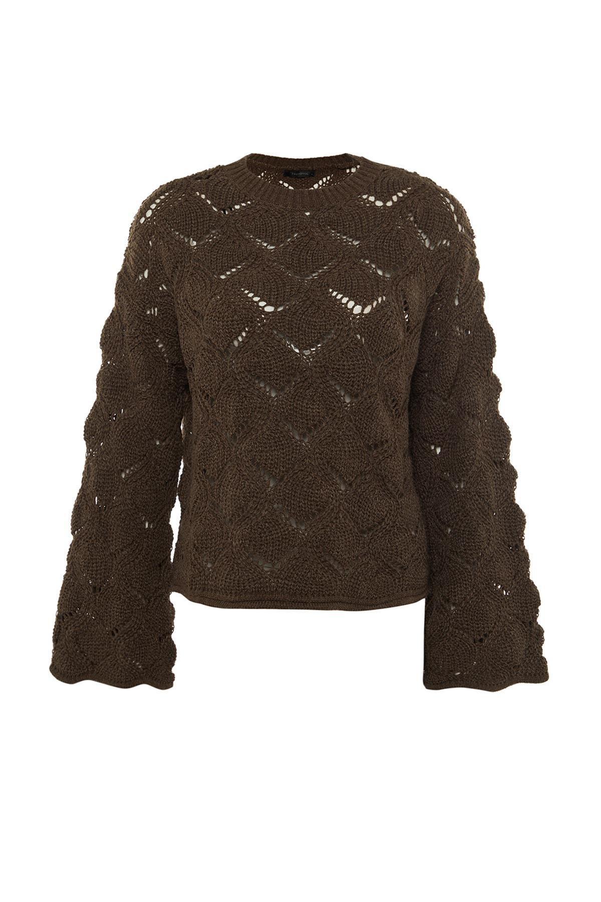 Brown Crew Neck Sweater, , large image number 11