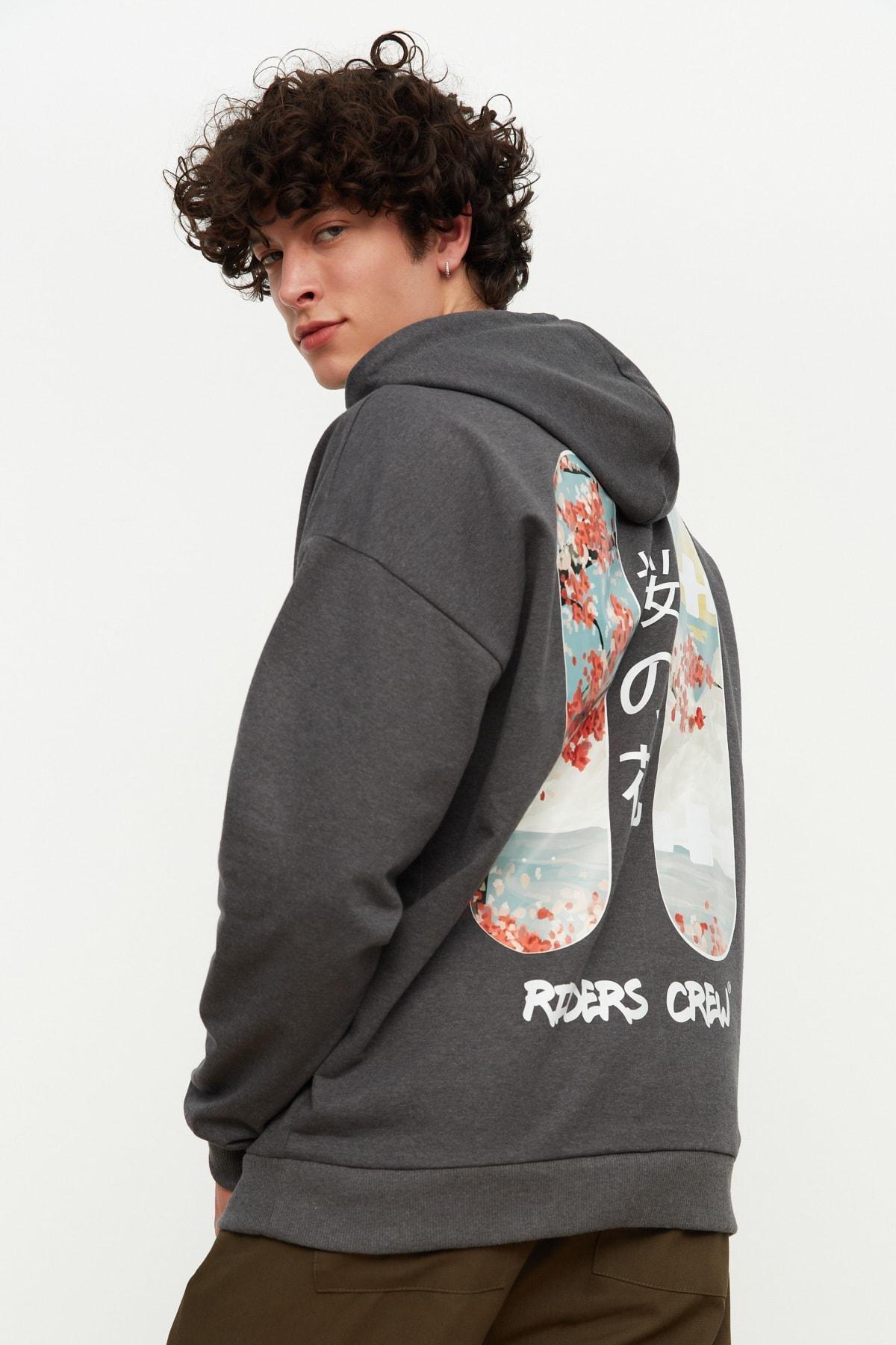 Grey Oversize Sweatshirt, , large image number 4