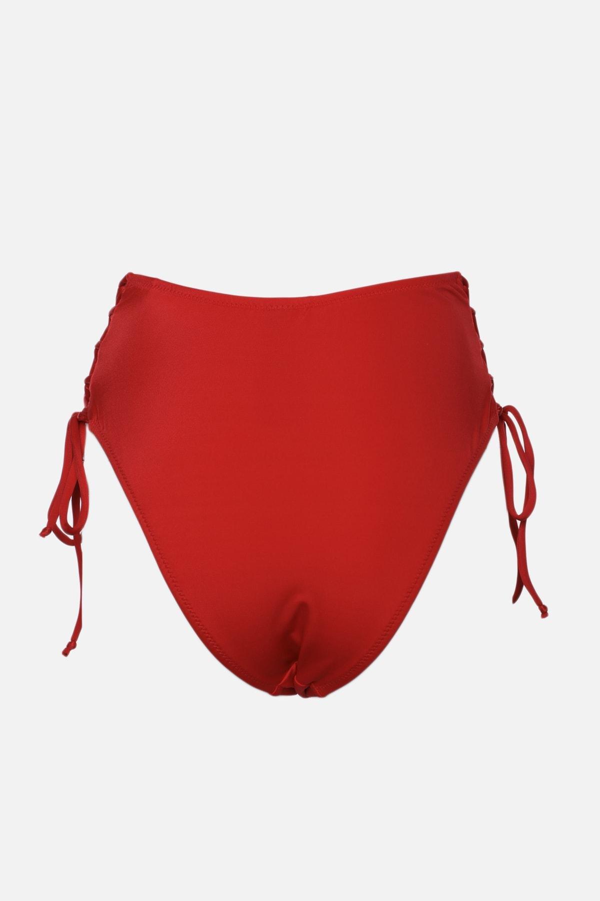 Red Plain Bikini Bottom, , large image number 5