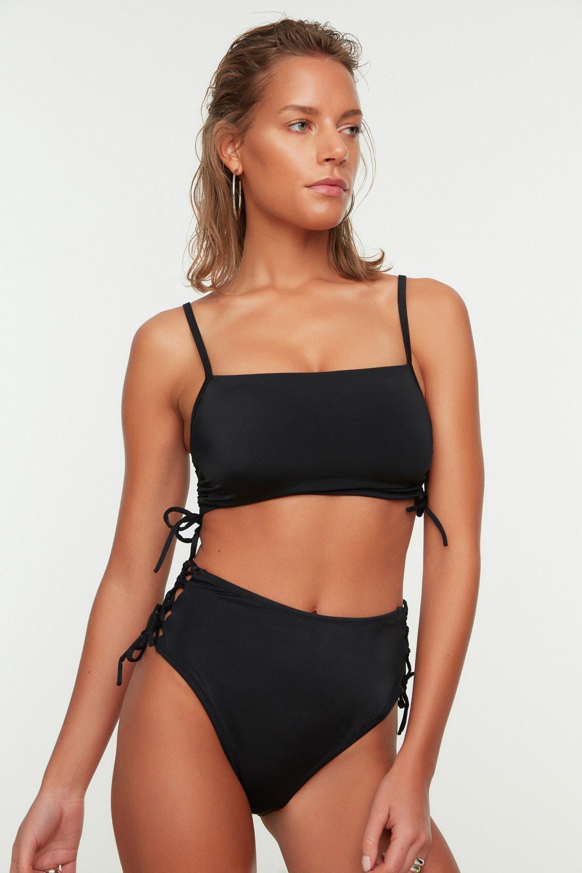Black Plain Bikini Bottom, , large image number 0