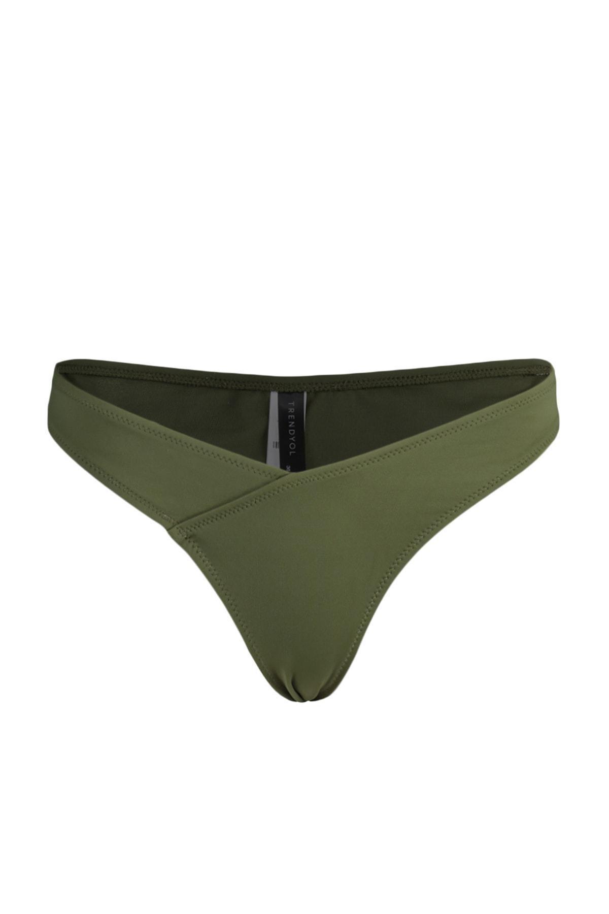 Trendyol - Khaki Plain Bikini Bottom