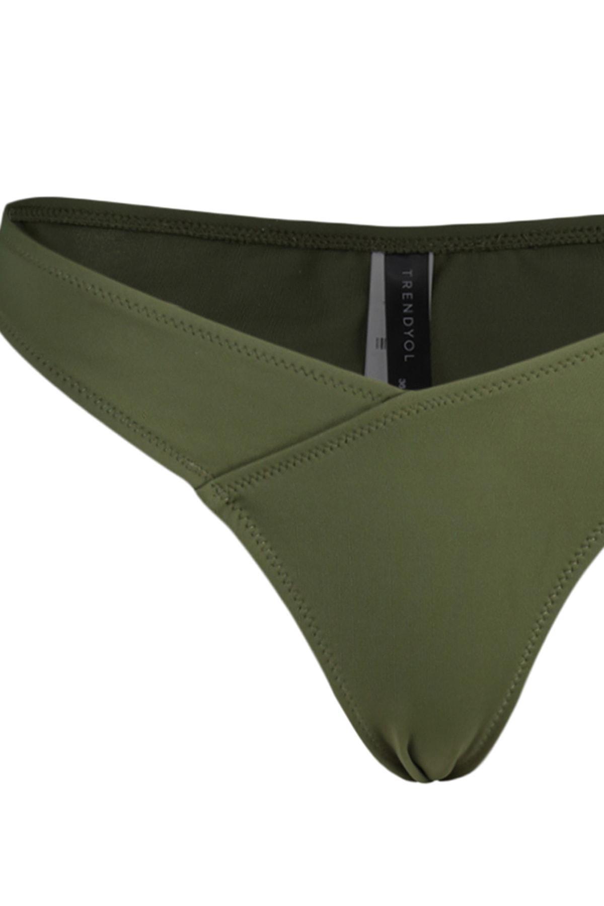 Trendyol - Khaki Plain Bikini Bottom
