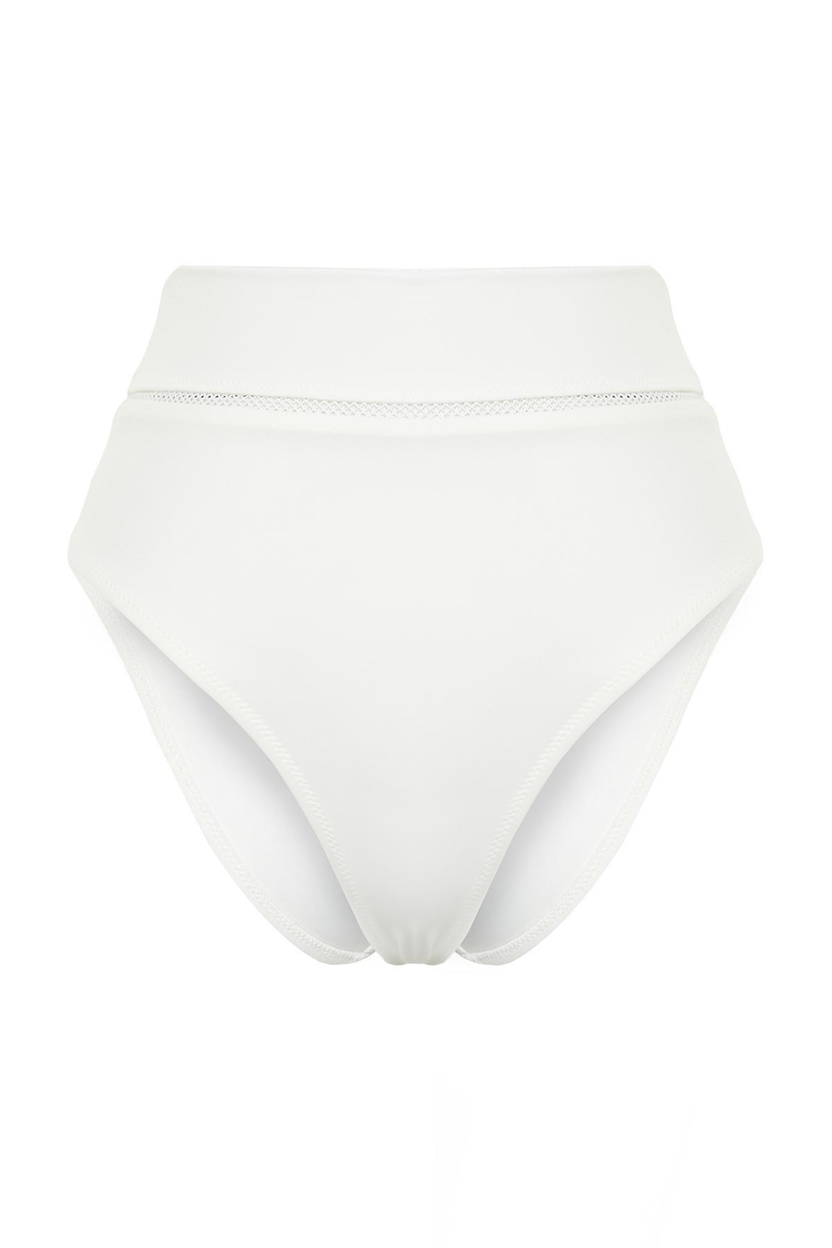 Ecru High Waist Bikini Bottom, , large image number 7