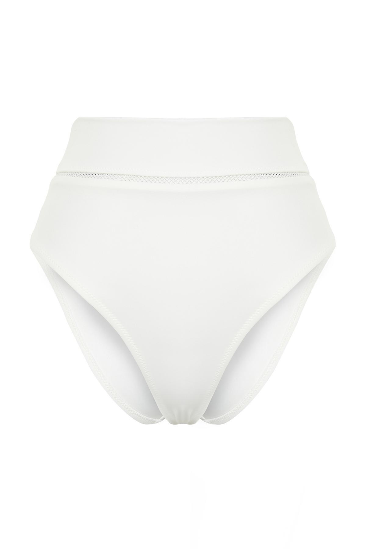 Trendyol - Ecru High Waist Bikini Bottom