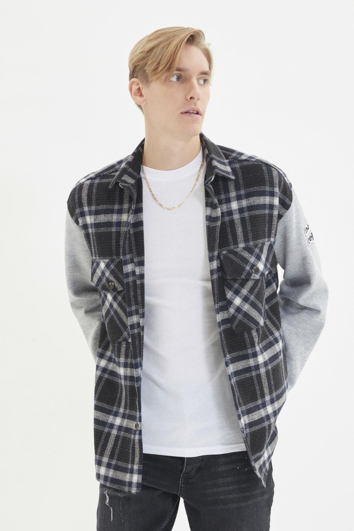 Navy Oversize Shirt, , large image number 0