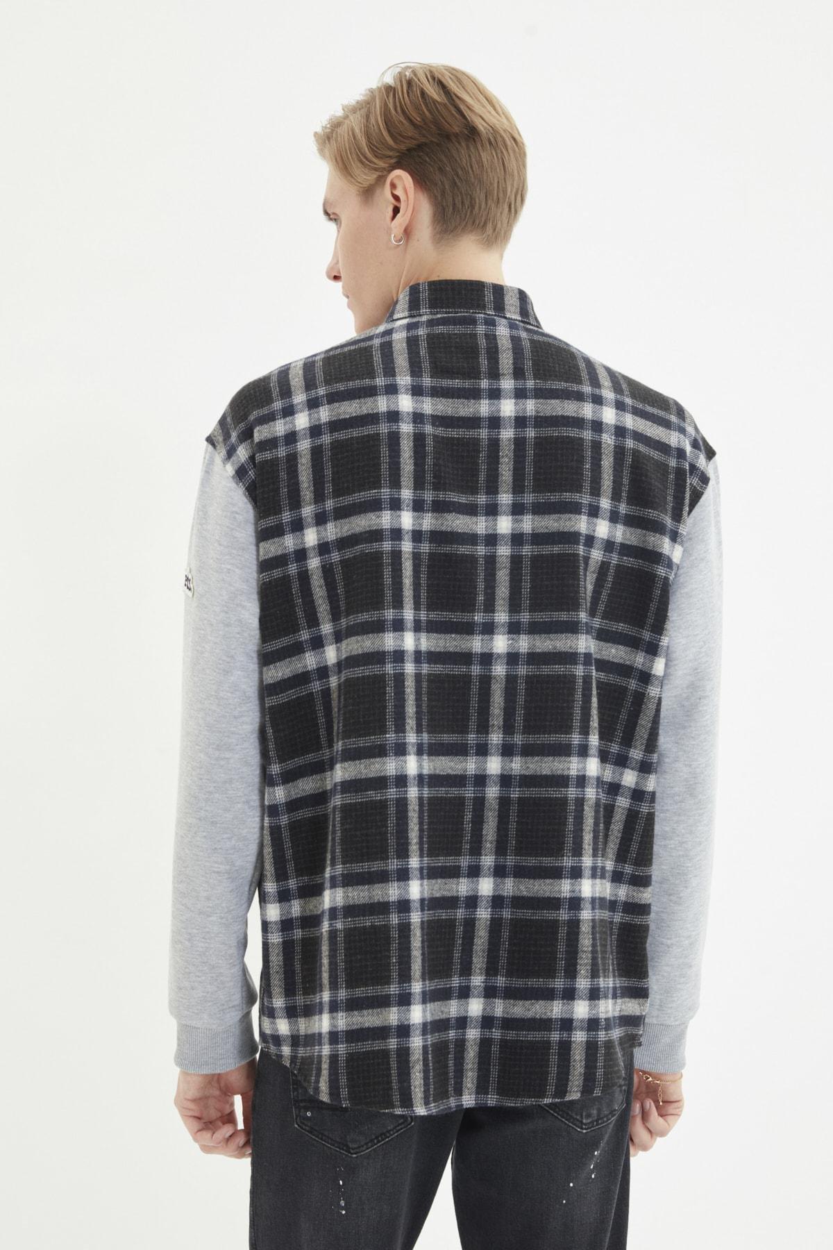 Navy Oversize Shirt, , large image number 4